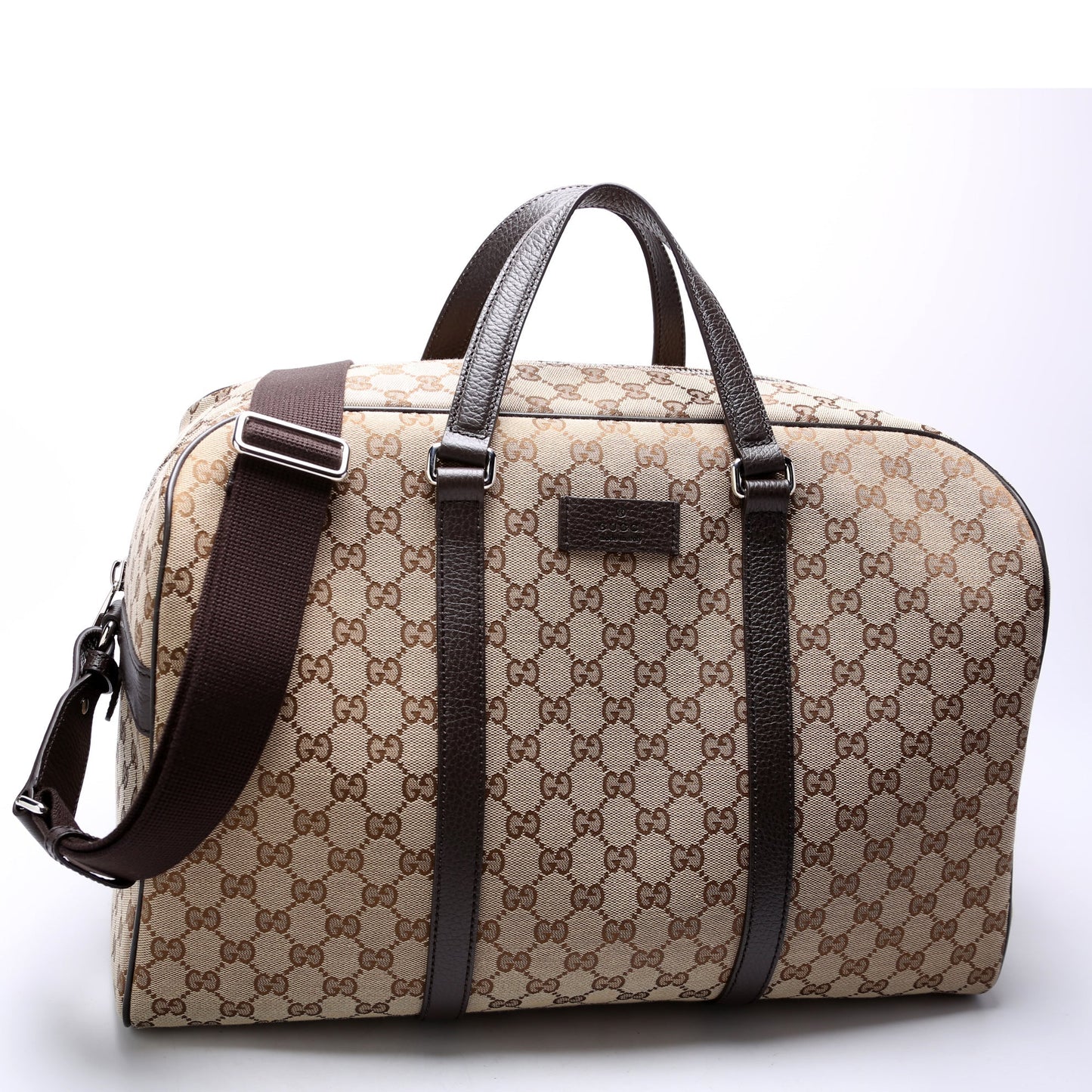 Gucci GG Boston Duffle Canvas Travel Bag Boston Duffle