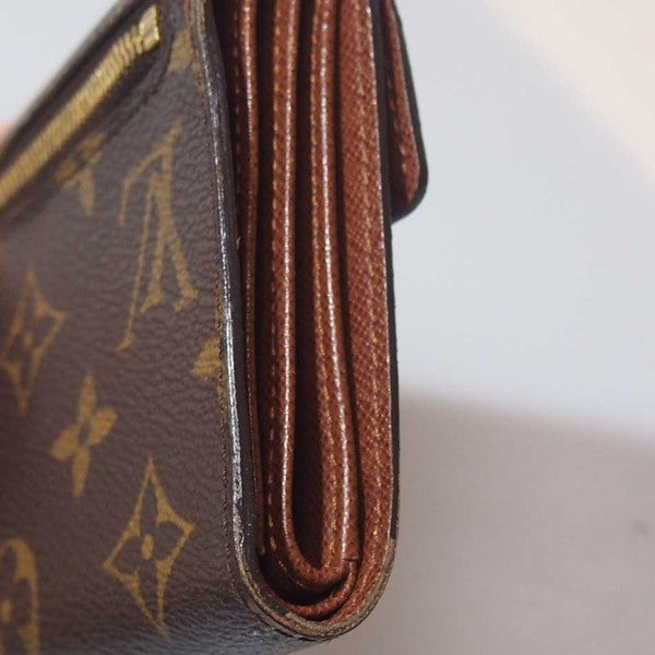 Louis Vuitton Tri-fold M58013 Portefeuille Koala coin Monogram Canvas Brown Wallet Case