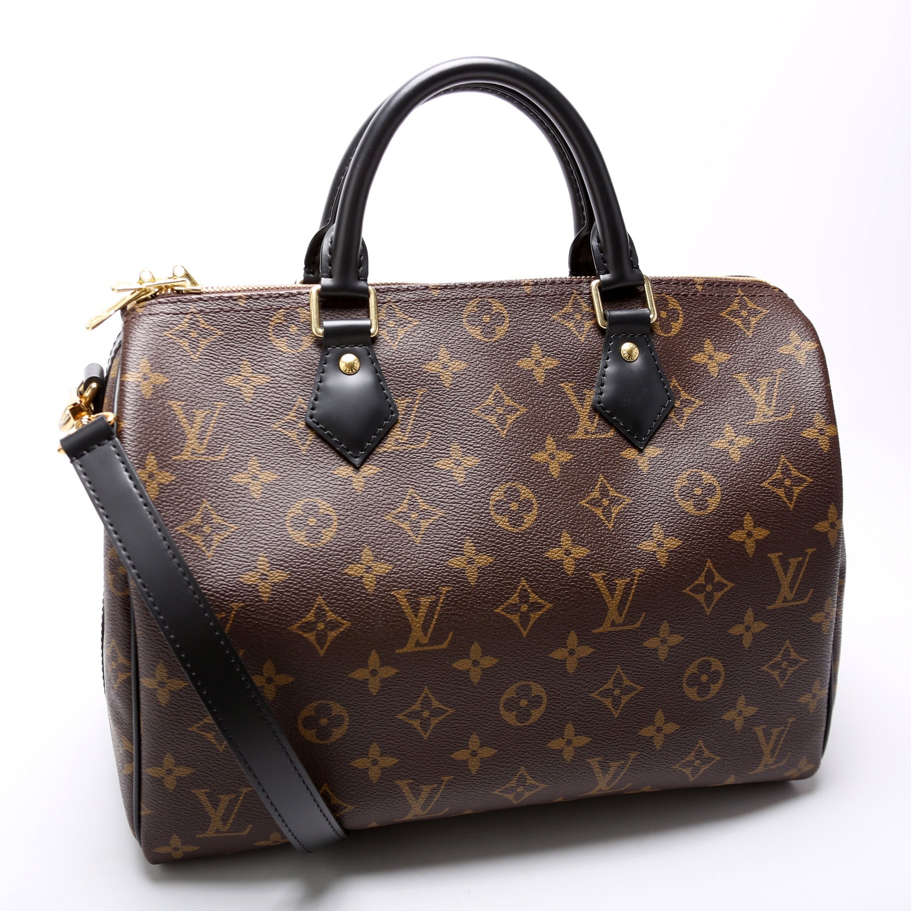 Louis Vuitton Speedy 30 Bandouliere World Tour Monogram Handbag