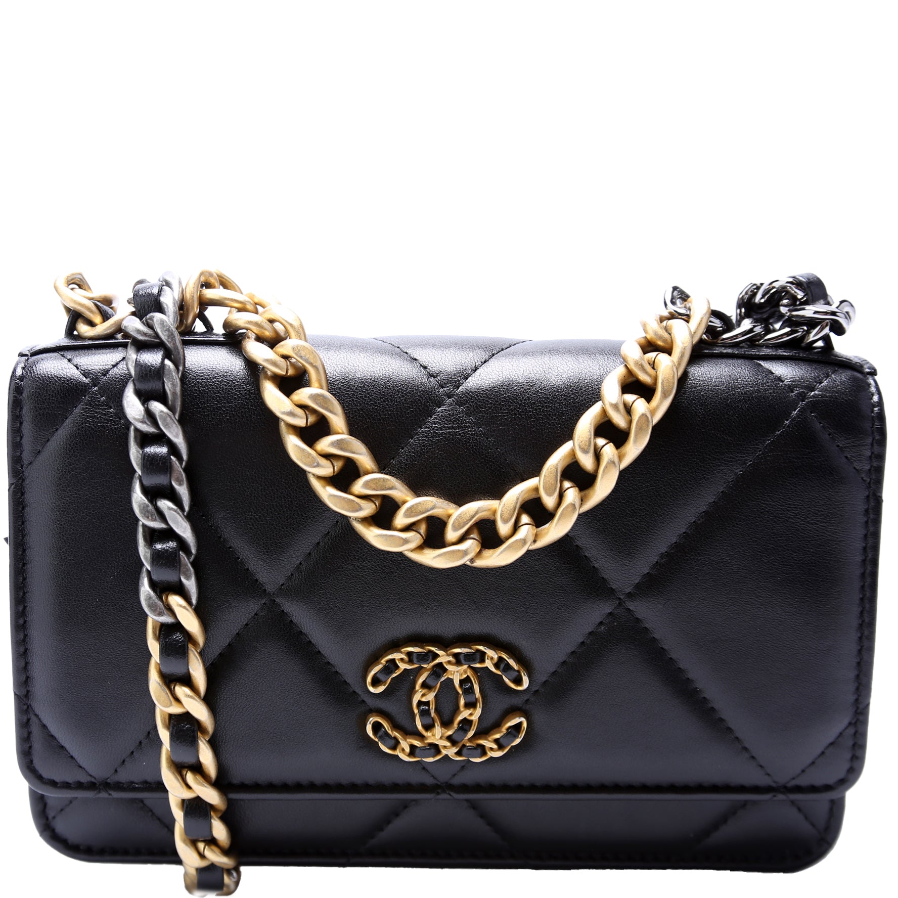 Chanel 19 WOC Quilted Lambskin Clutch Bag