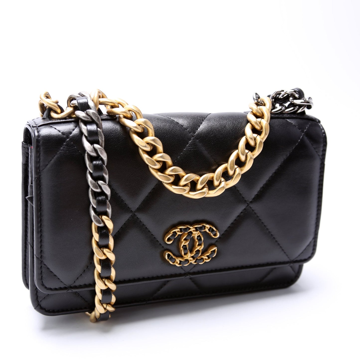 Chanel 19 WOC Quilted Lambskin Clutch Bag