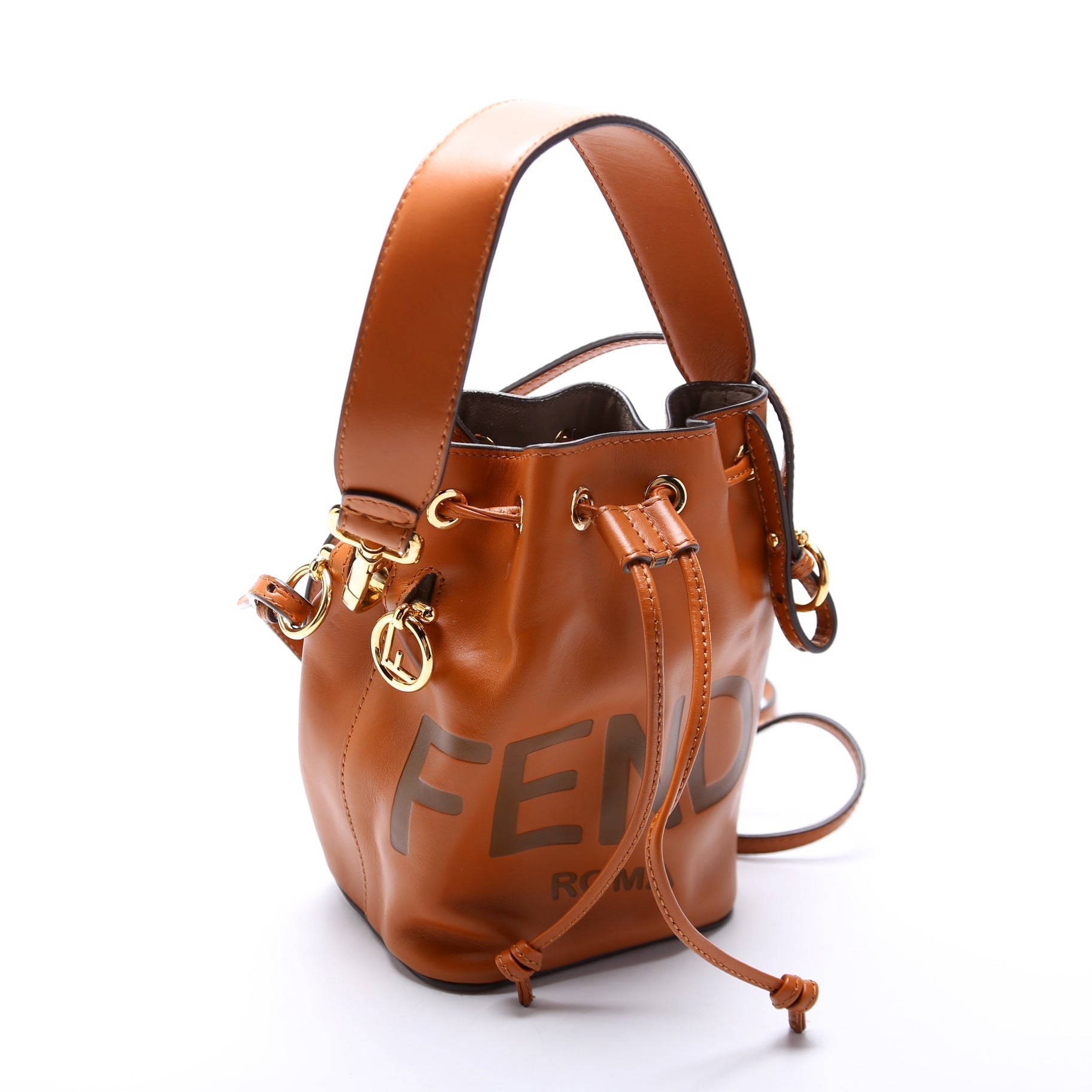 Fendi 8Br010 Mon Tresor Bag Leather Mini Bucket Bucket Bag