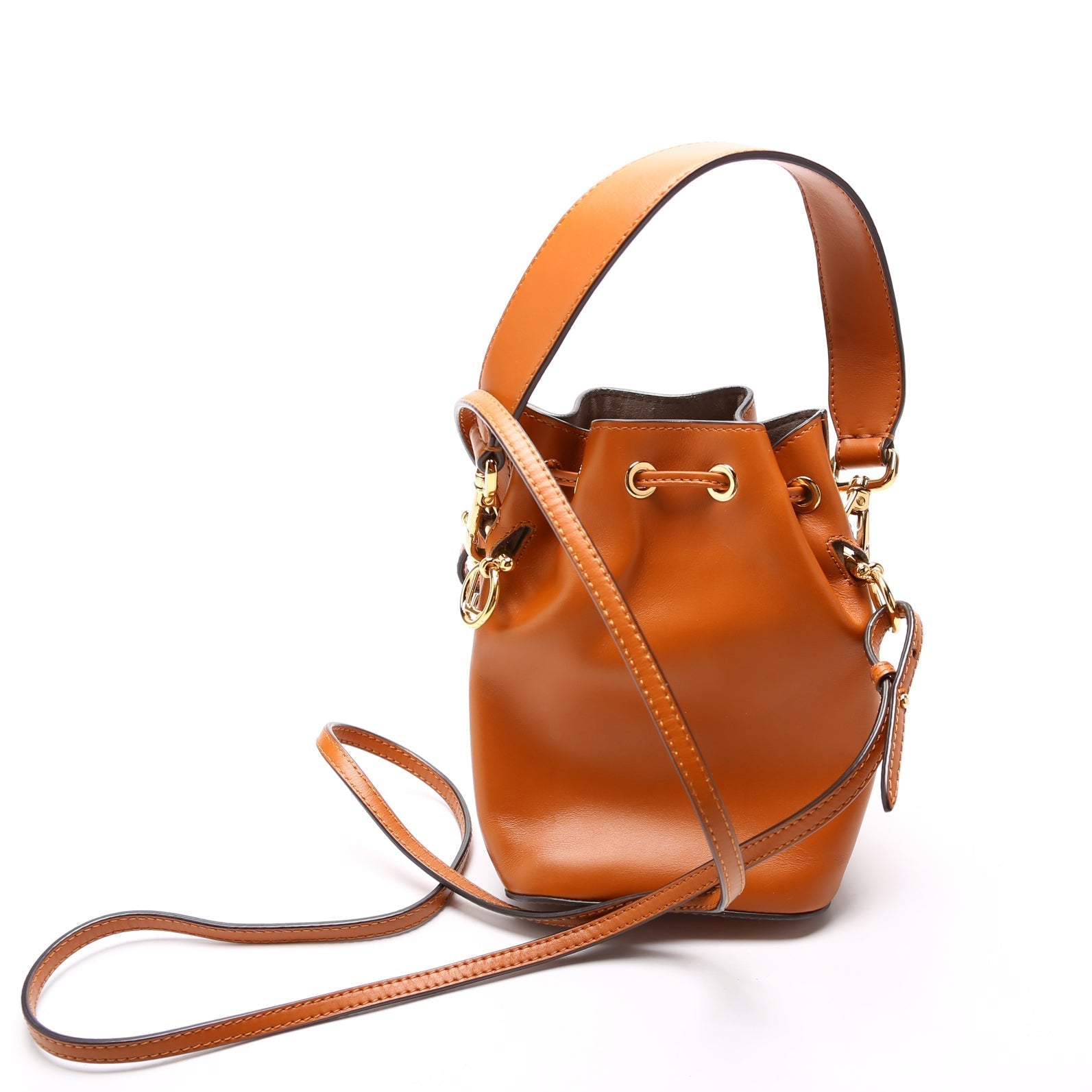Fendi 8Br010 Mon Tresor Bag Leather Mini Bucket Bucket Bag
