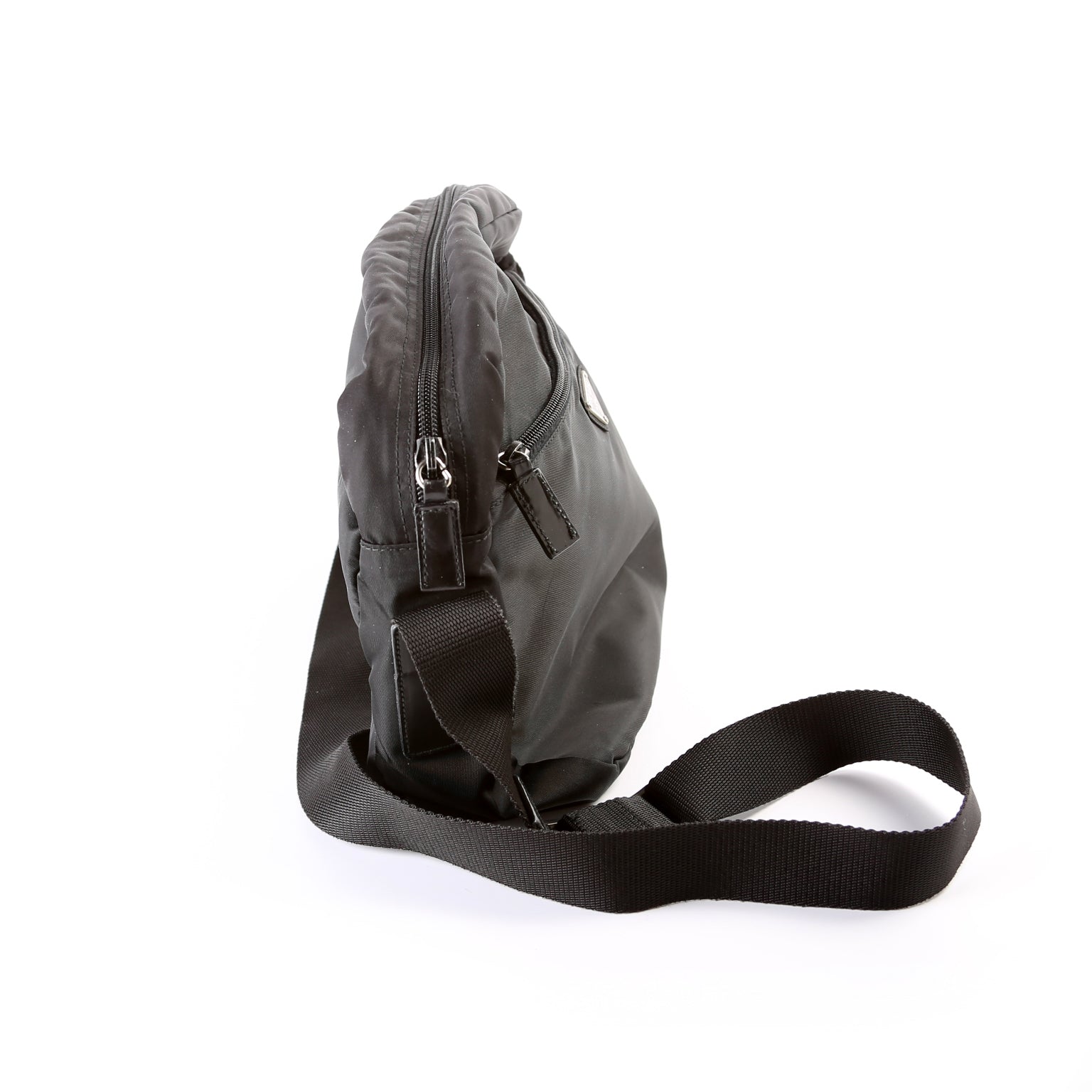 Prada Zip Messenger Bag Nylon Small Travel Bag