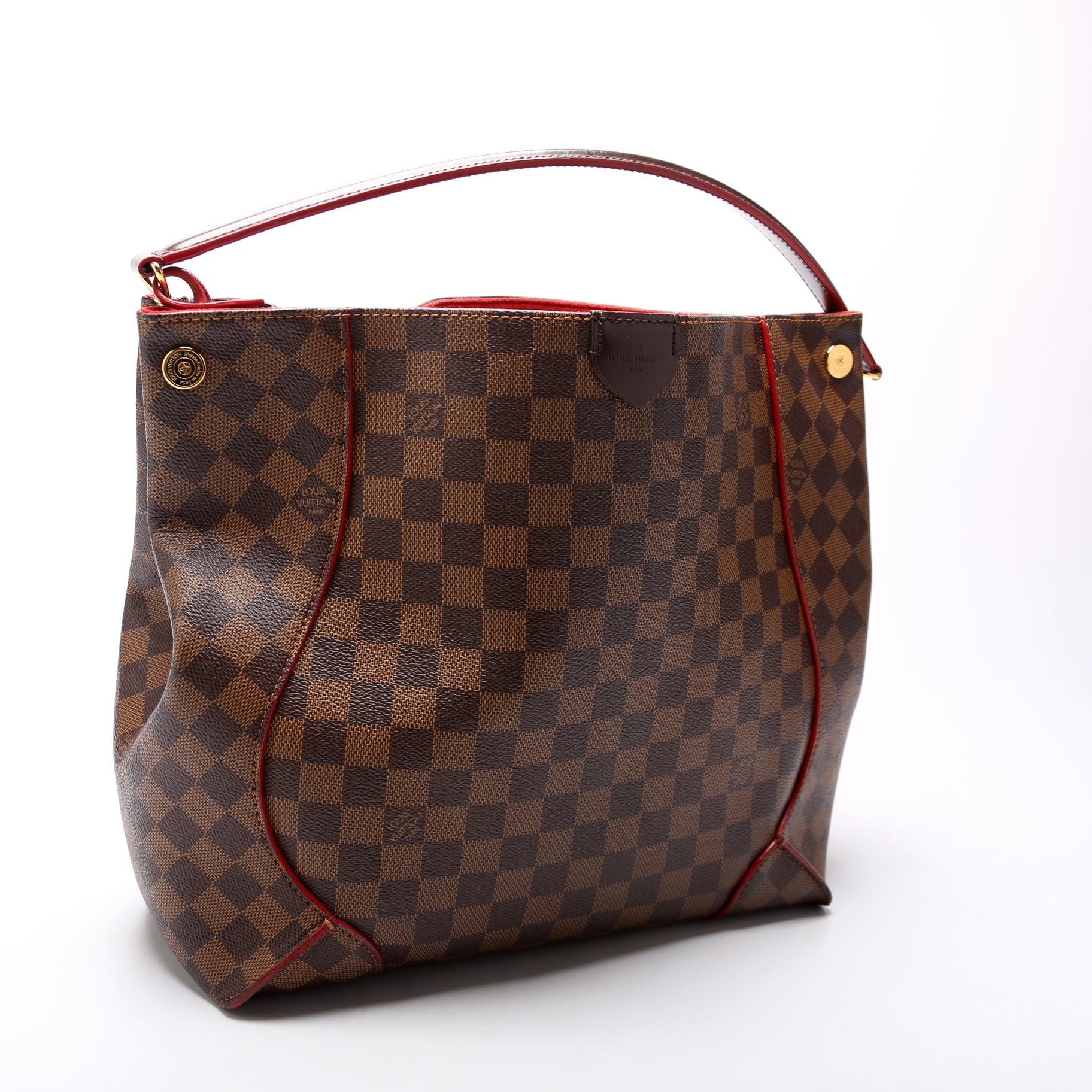 Louis Vuitton Caissa Hobo Ebene Damier Shoulder Bag Damier Ebene