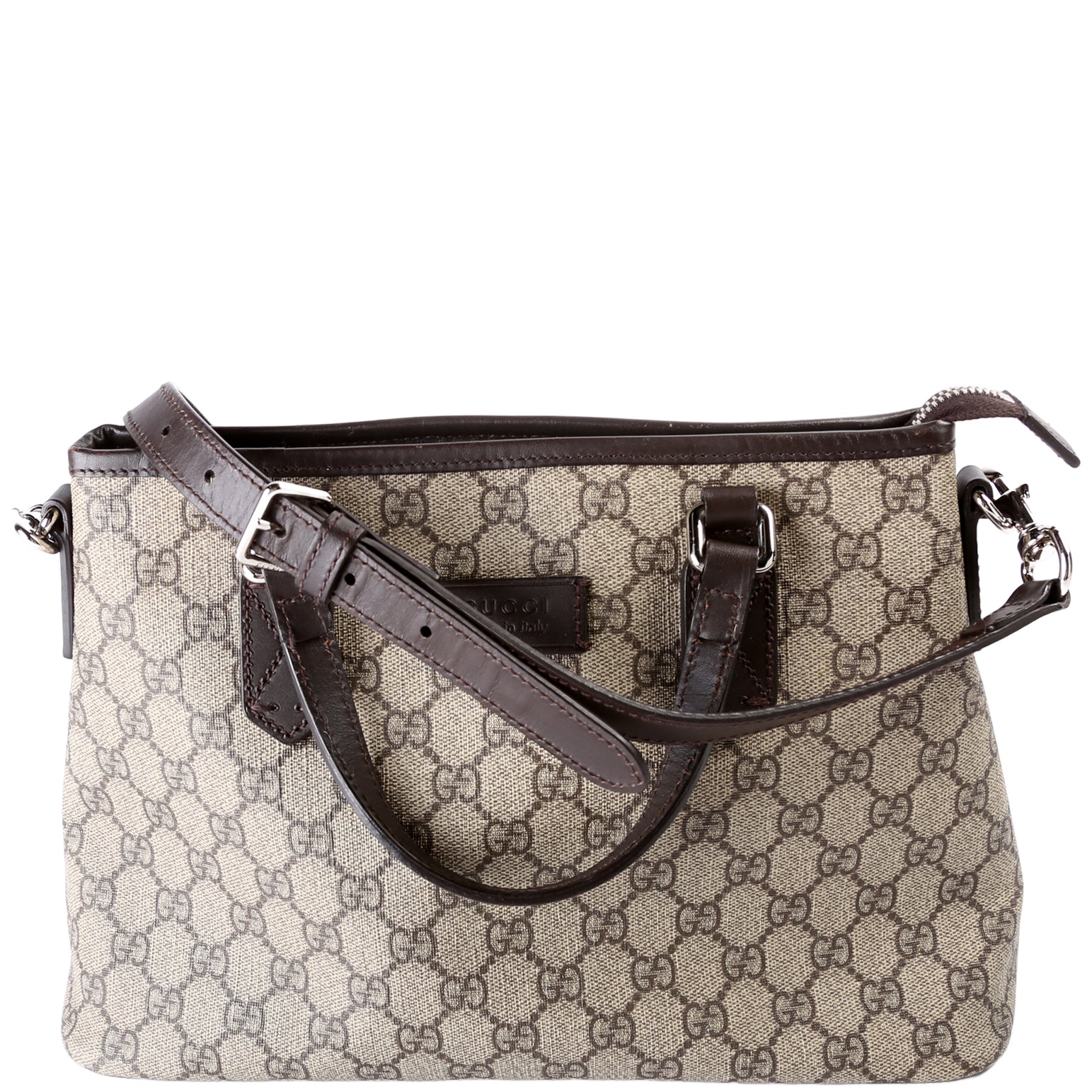 Gucci GG Supreme Zip Small Tote Bag
