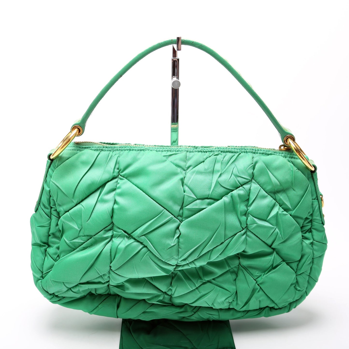 Prada Tessuto Chevron Shoulder Bag Nylon Quilted