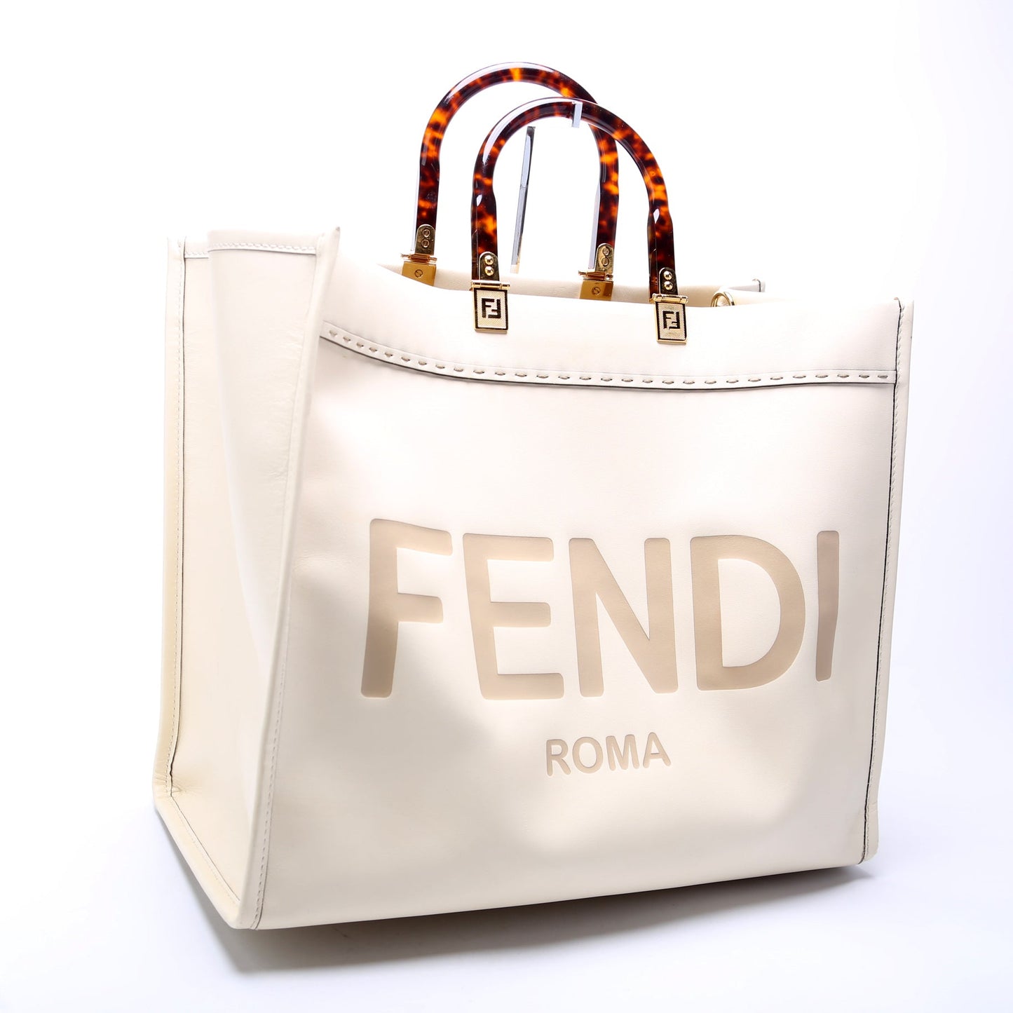 Fendi Sunshine Shopper Bag Leather Large Travel Bag