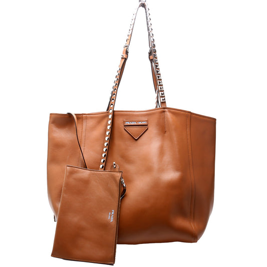 Prada Grace Lux Studded Concept Shopper Tote Bag Large