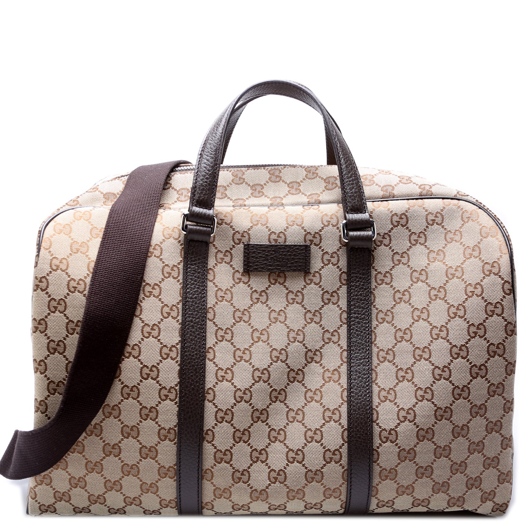 Gucci GG Boston Duffle Canvas Travel Bag