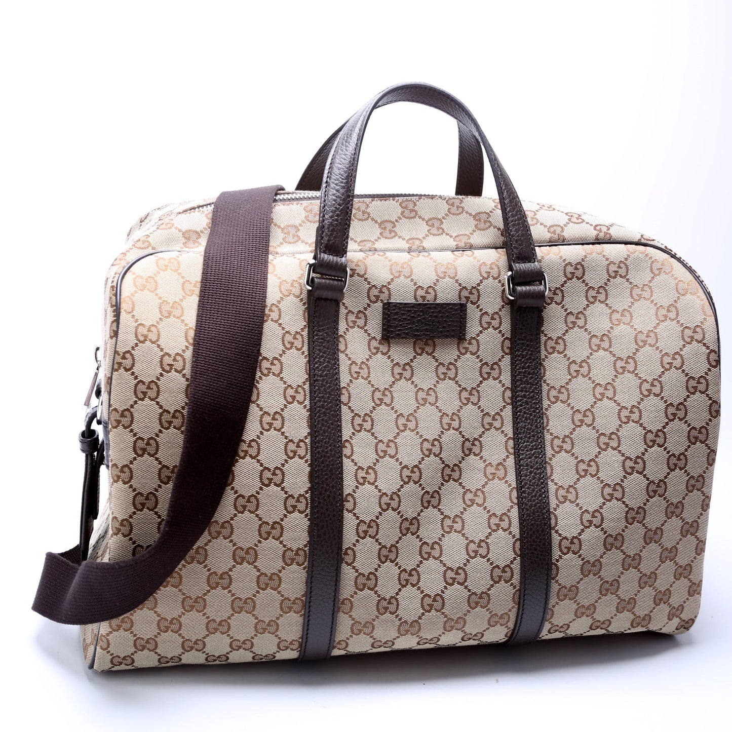 Gucci GG Boston Duffle Canvas Travel Bag