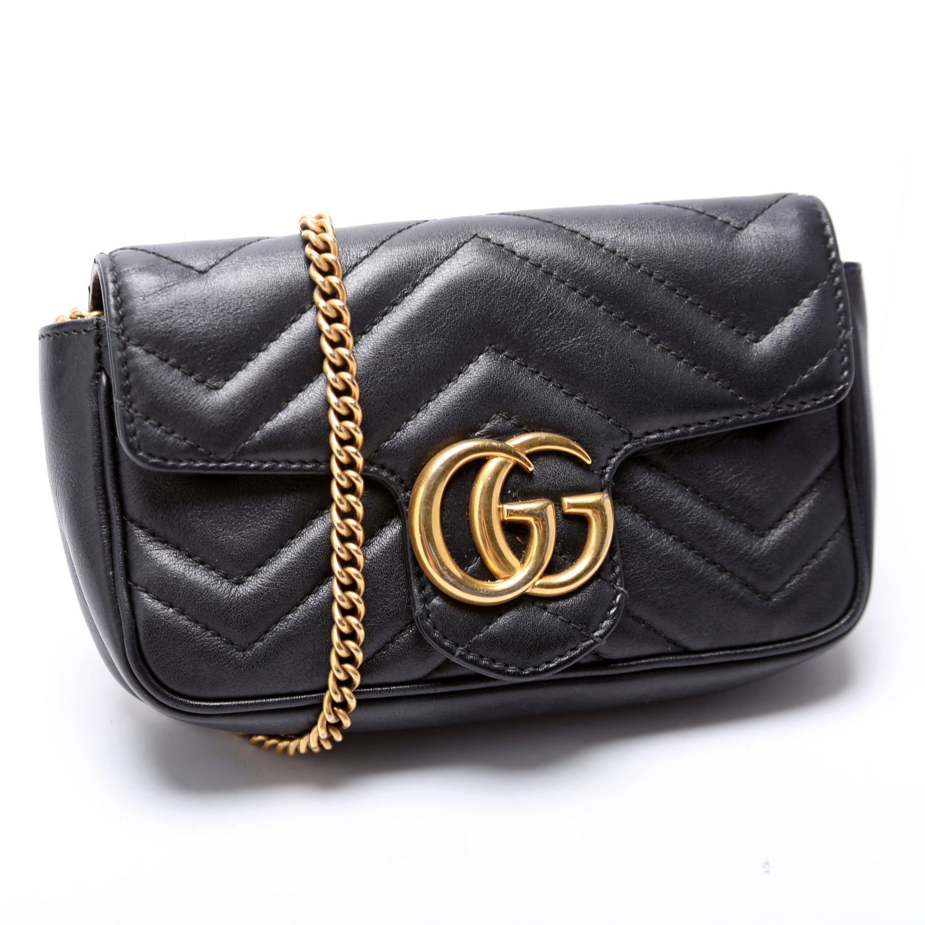 Gucci Marmont Super Leather Mini Flap Travel Bag Flap 2