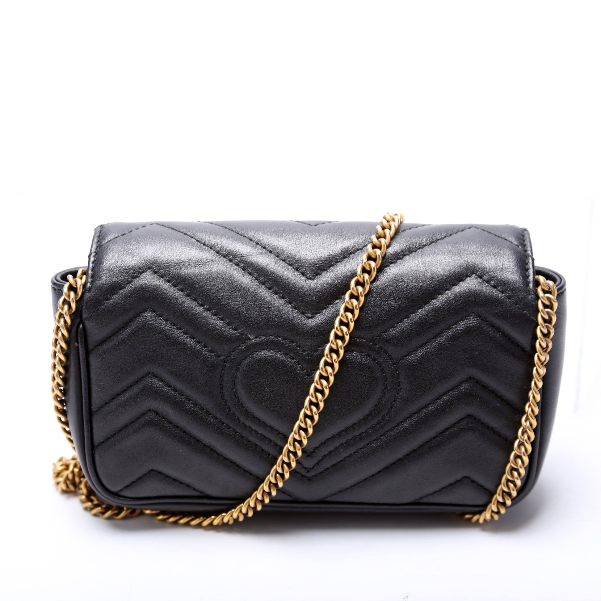 Gucci Marmont Super Leather Mini Flap Travel Bag Flap 2