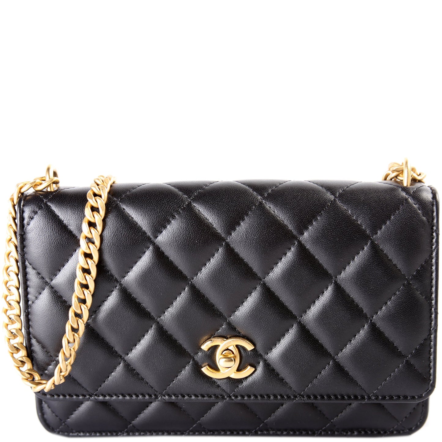 Chanel Sweet Camellia WOC Lambskin 32+M Clutch Bag