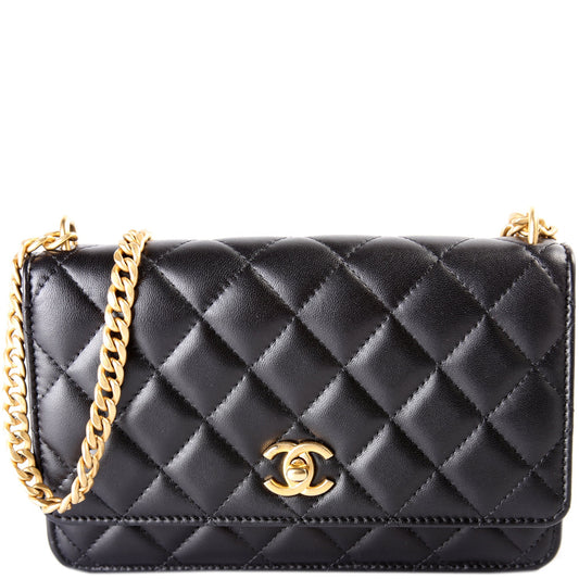 Chanel Sweet Camellia WOC Lambskin 32+M Clutch Bag