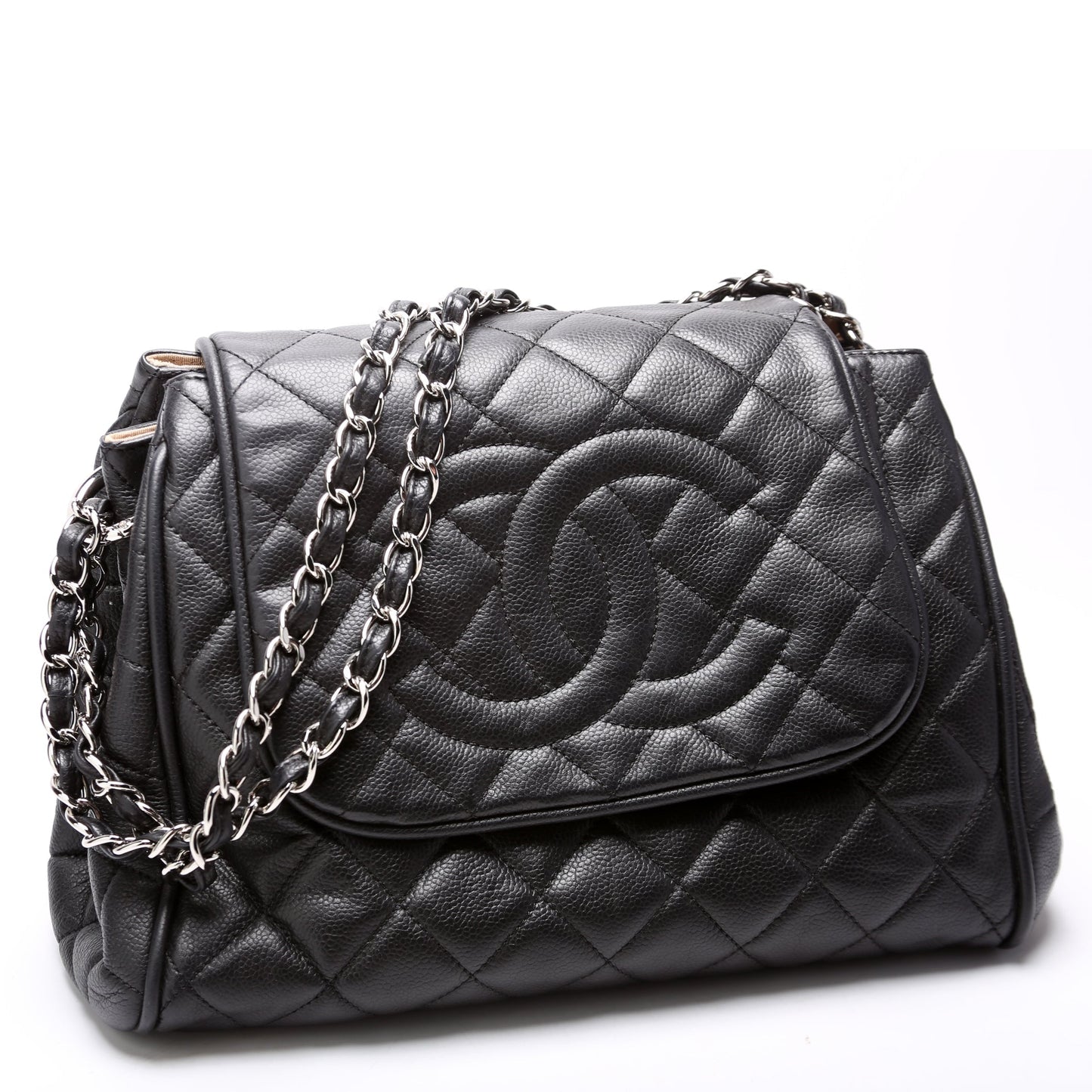Chanel Timeless CC Accordion Flap Quilted Caviar Handbag 15M 1