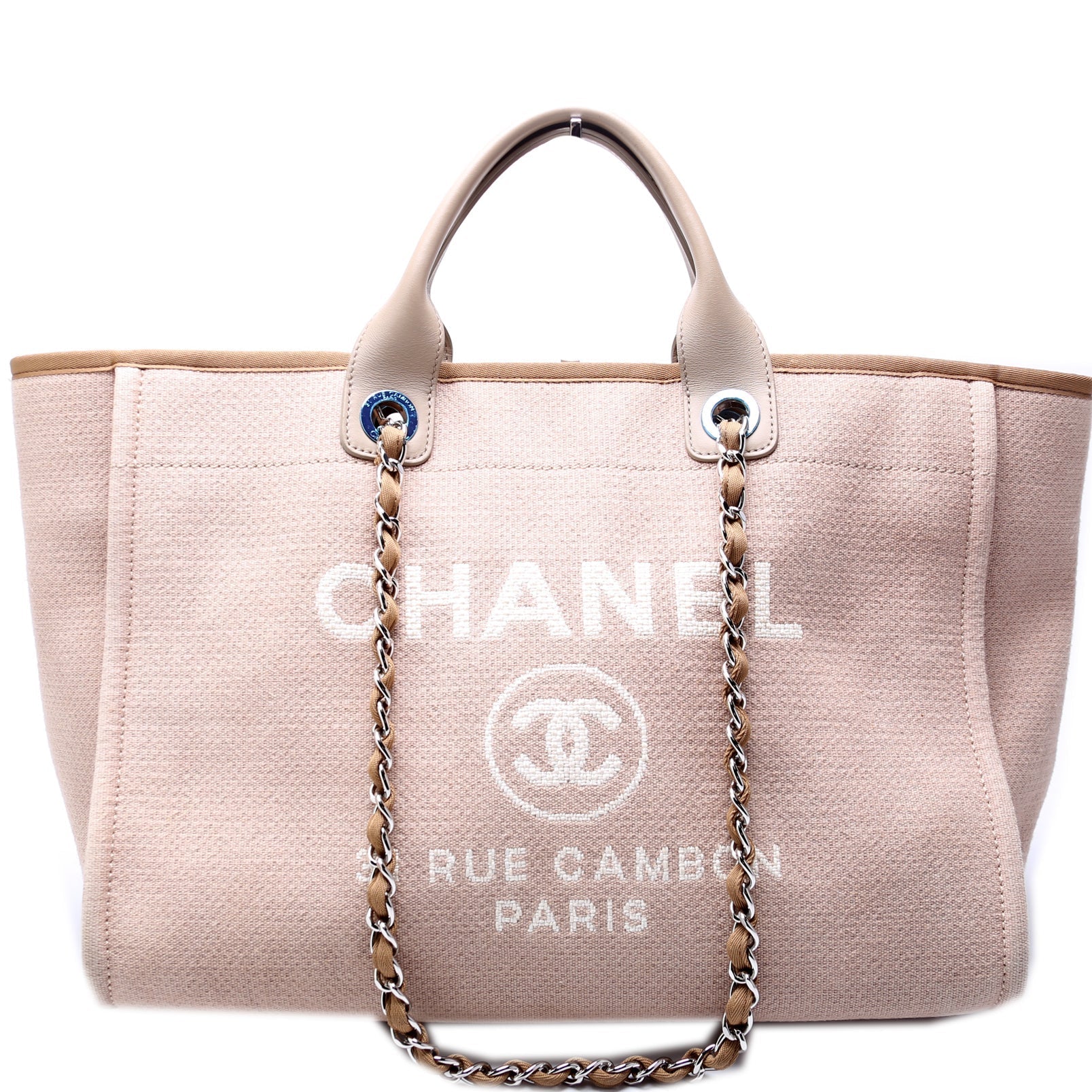 Chanel Deauville Canvas Tote Bag Large 2