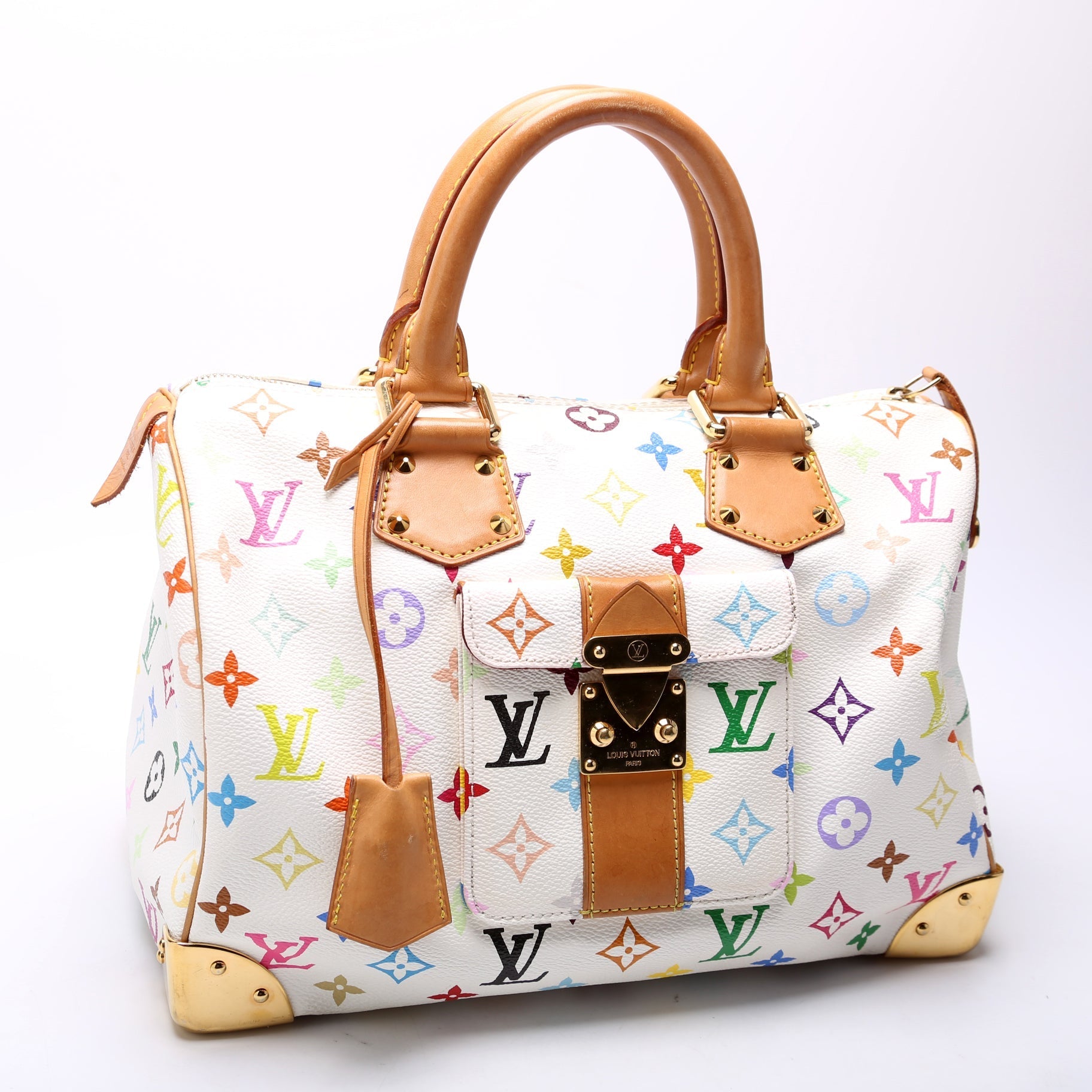 Louis Vuitton Speedy 30 Monogram Multicolor Handbag Monogram 10
