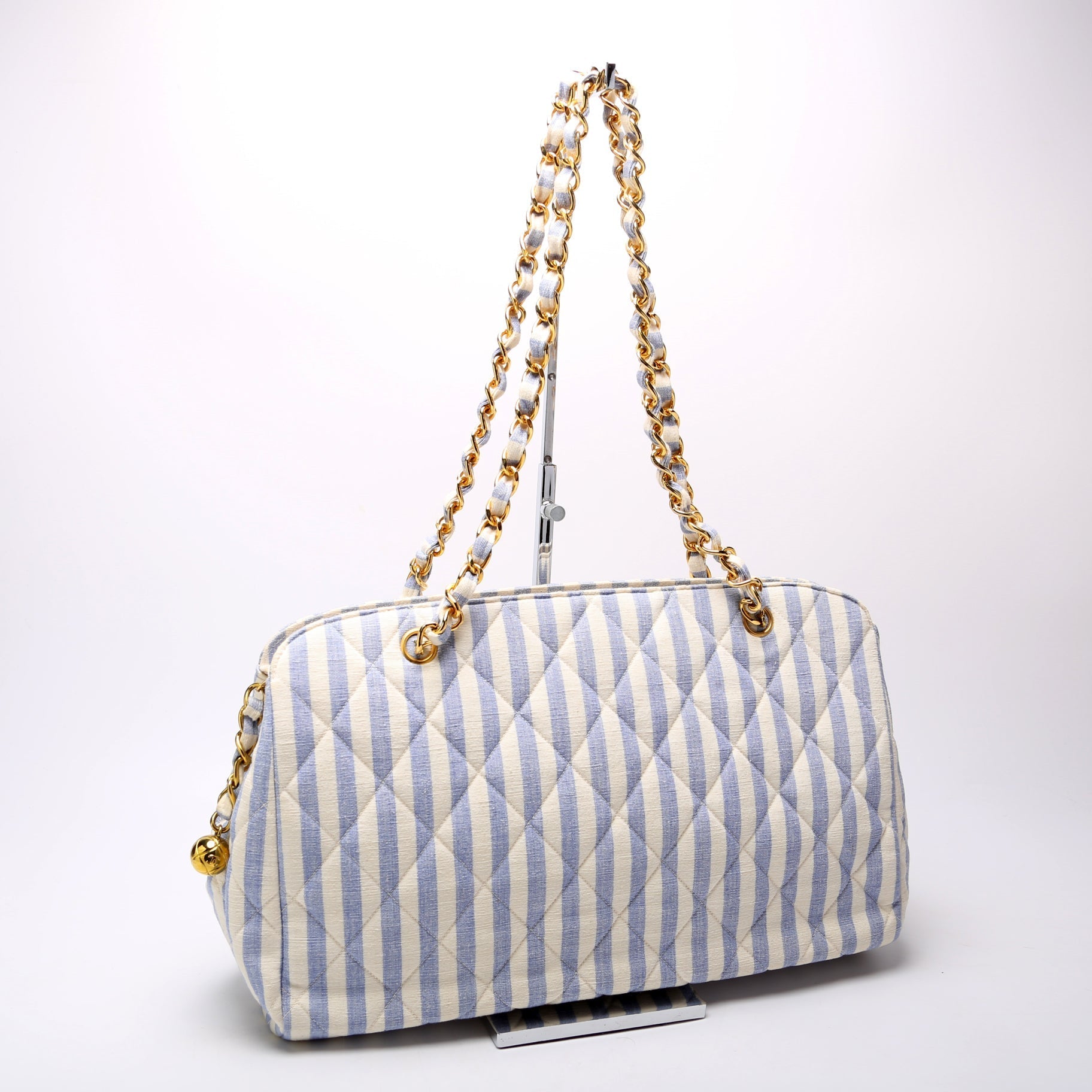 Chanel Striped Linen 3M Tote Bag