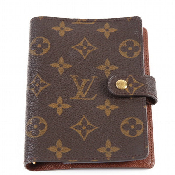Louis Vuitton Notebook cover R20005 6-hole notebook Monogram Canvas Brown Handbag