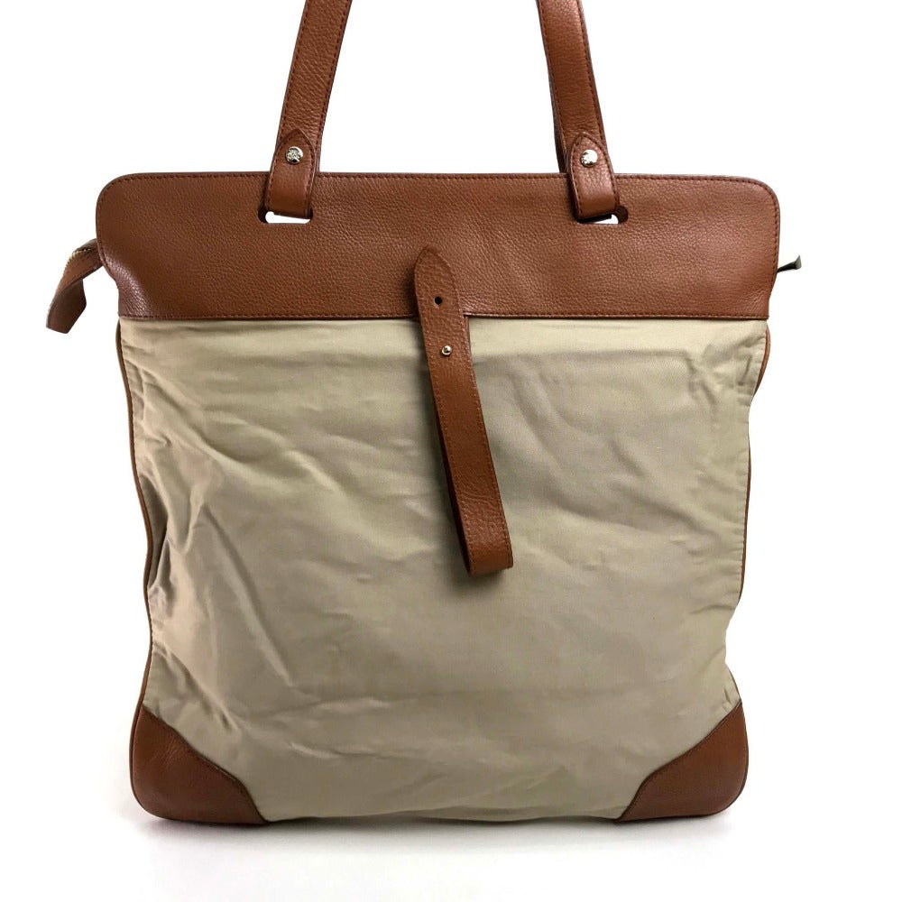 Burberry Tote Bag Bag Women Unisex Leather Canvas Beige