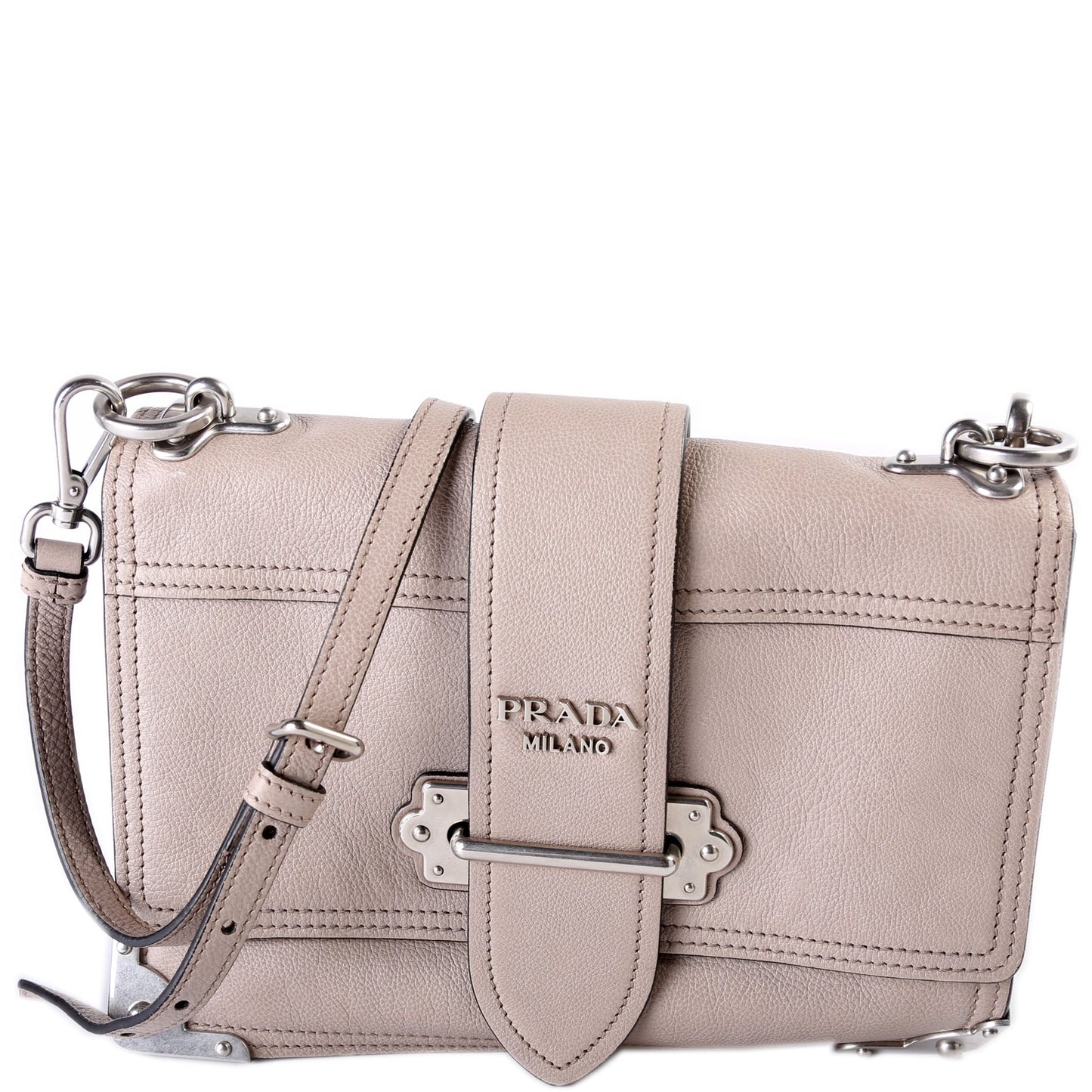 Prada Cahier Soft Glazed Calfskin Bag Travel Bag