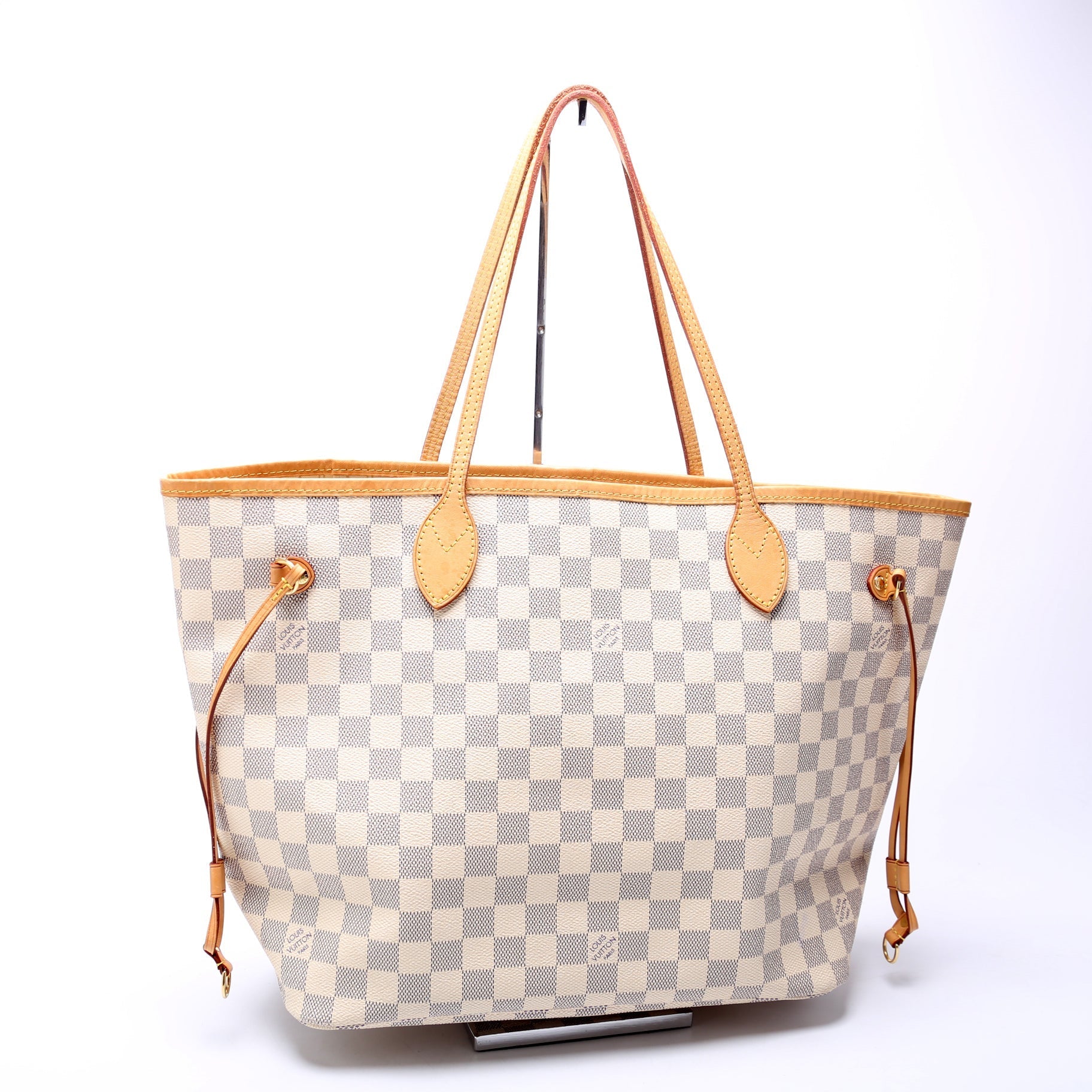 Louis Vuitton Neverfull MM Azur Damier Tote Bag Azur 50