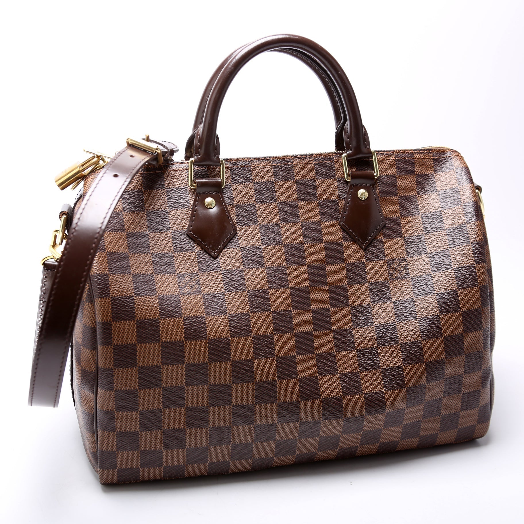 Louis Vuitton Speedy 30 Bandouliere Ebene Damier Handbag Ebene 25
