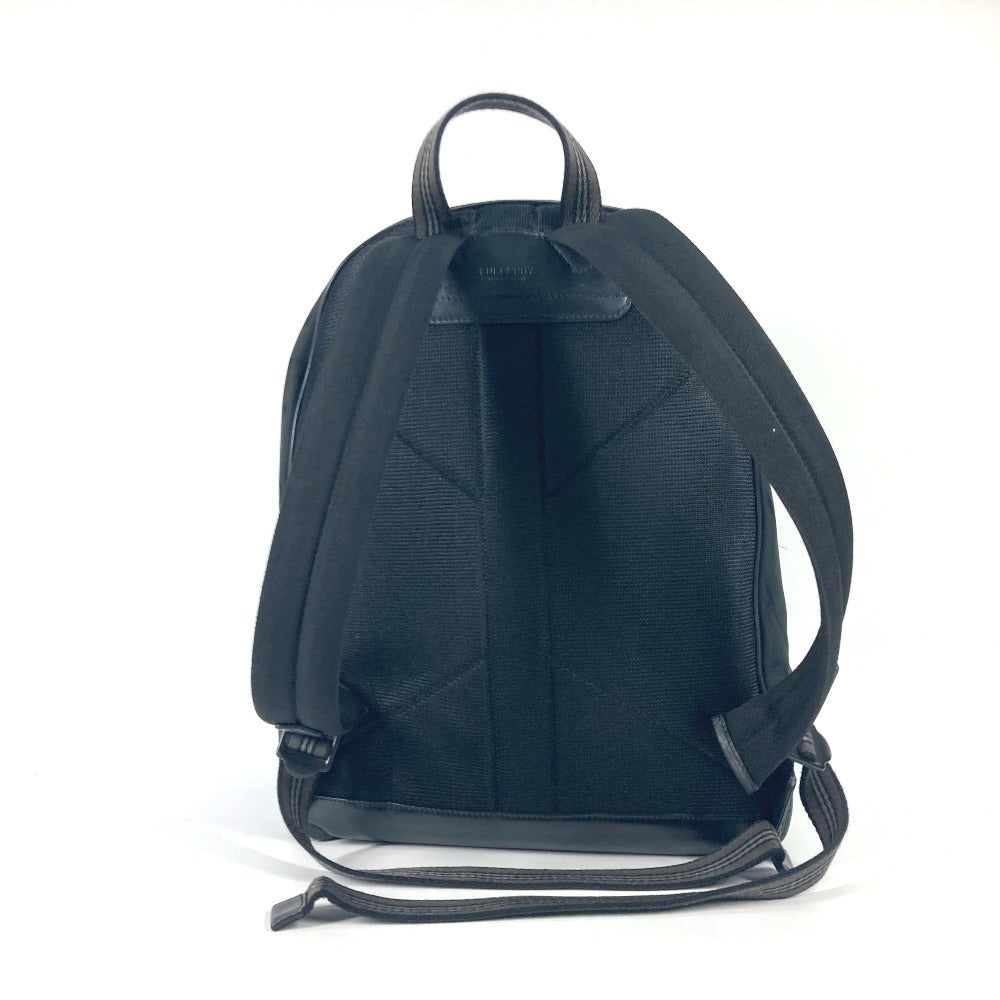 Burberry Backpack Tb Mens Leather Canvas Black
