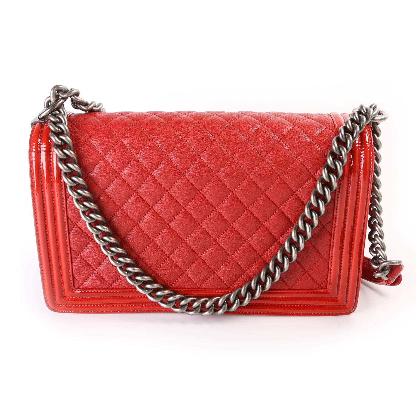 Chanel Boy Flap New Goatskin Patent 21-24M Handbag