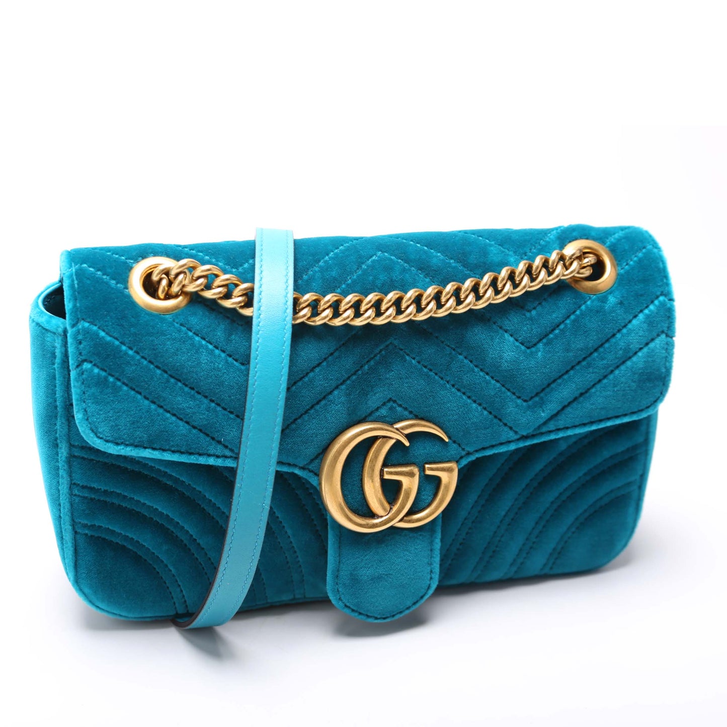 Gucci Marmont Velvet Small Flap Shoulder Bag
