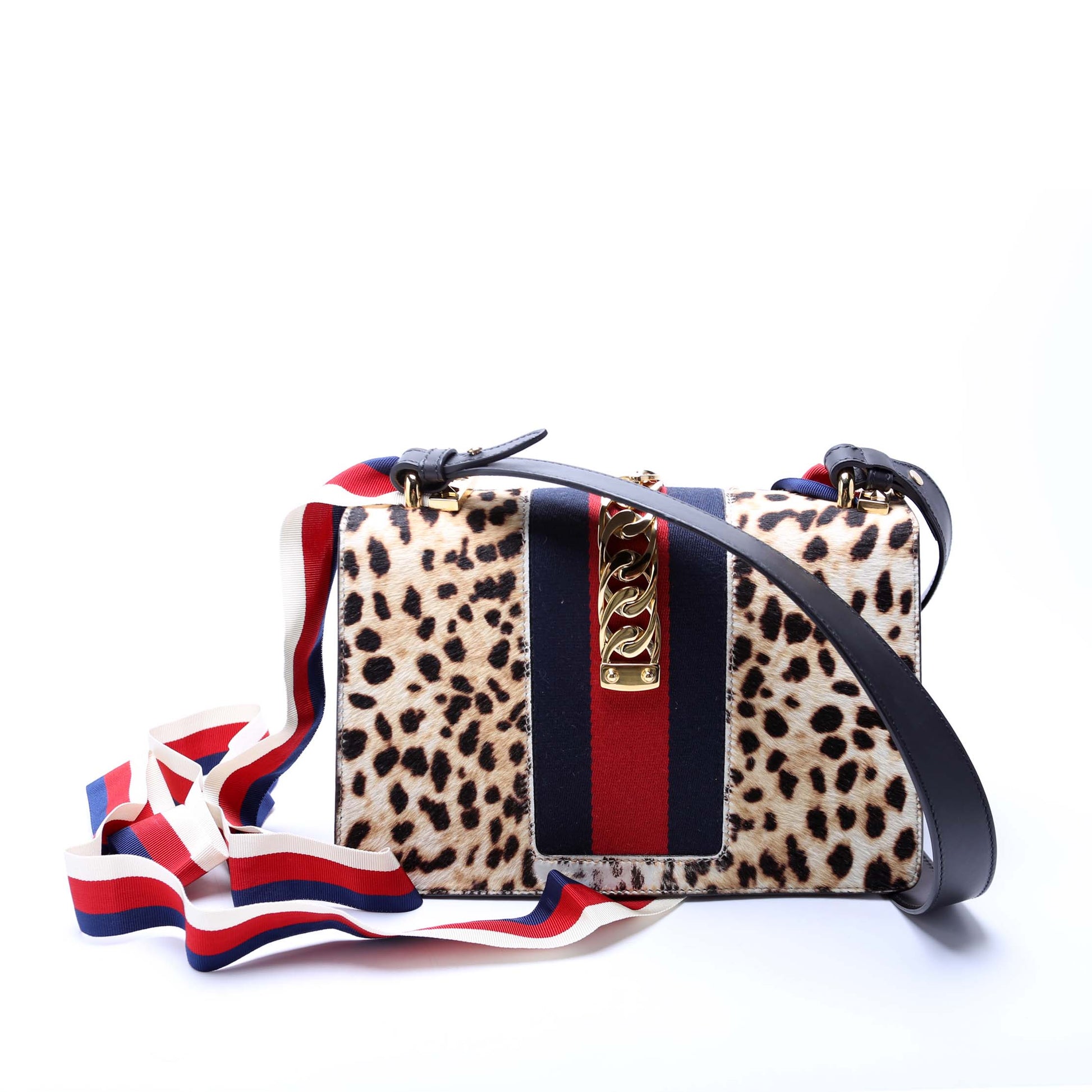 Gucci Sylvie Calfhair Small Shoulder Bag