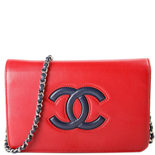 Chanel CC WOC Bicolor Calfskin 22M Clutch Bag Calfskin 22M