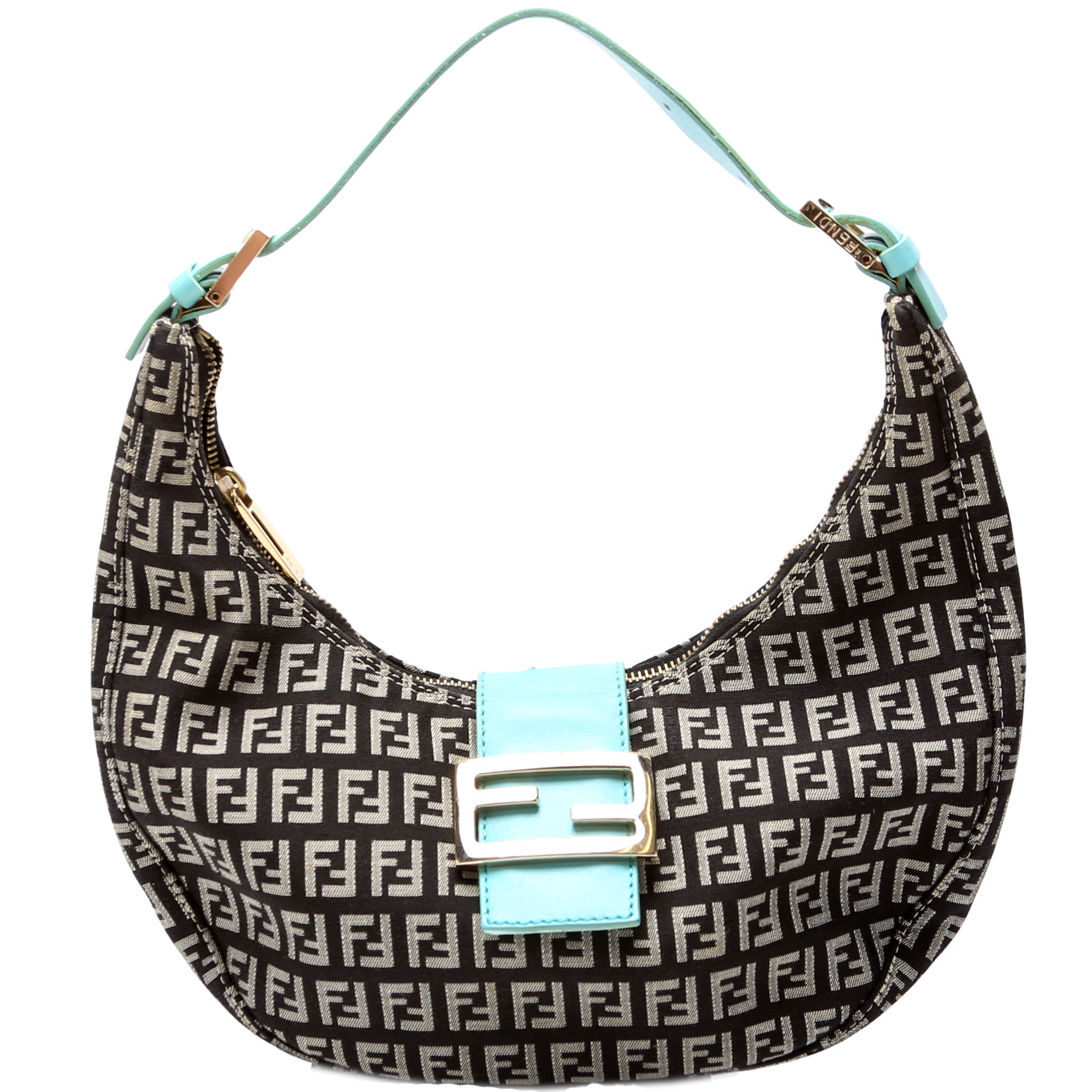 Fendi Zucchino Half Moon Hobo 8Br020 Bag Hobo Bag