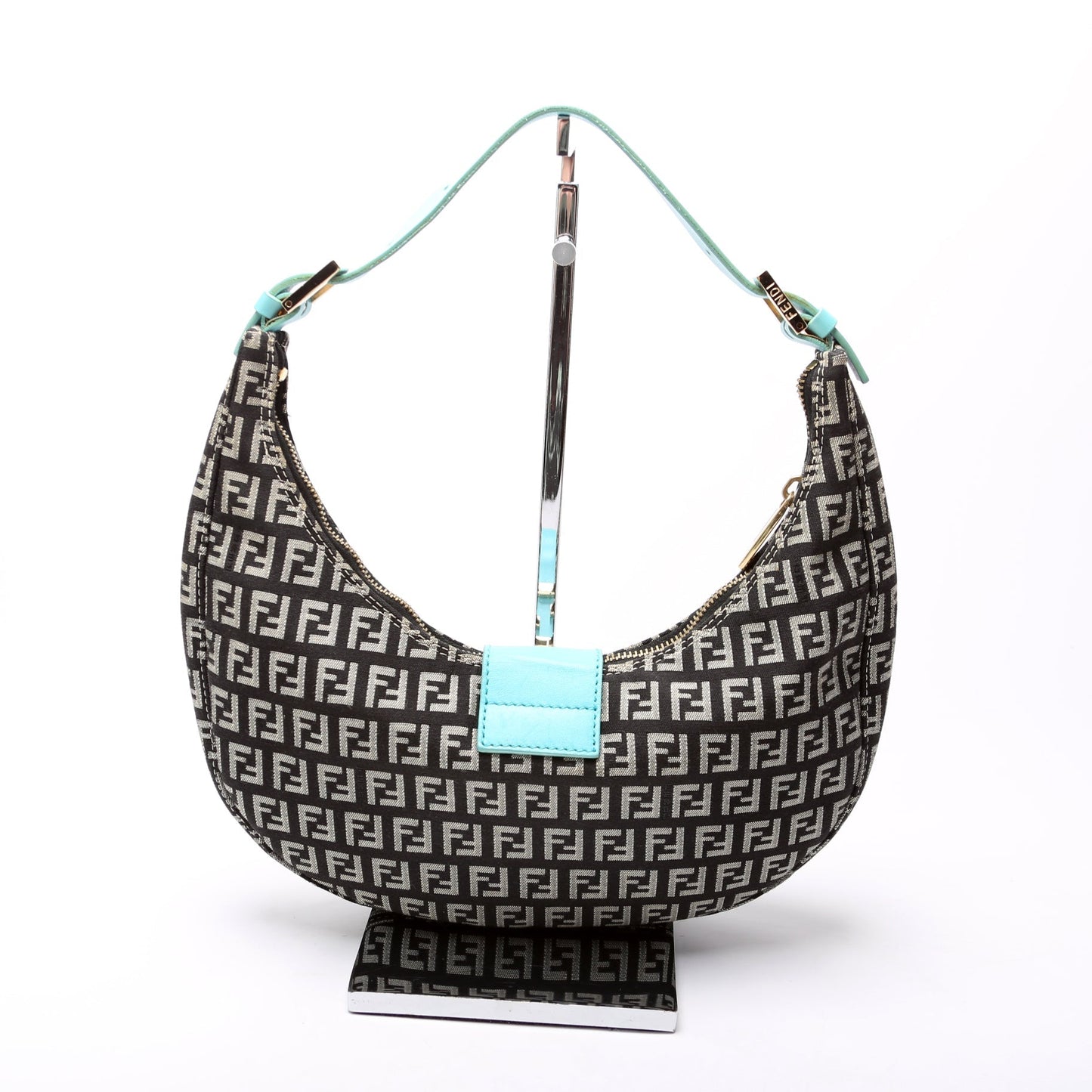 Fendi Zucchino Half Moon Hobo 8Br020 Bag Hobo Bag