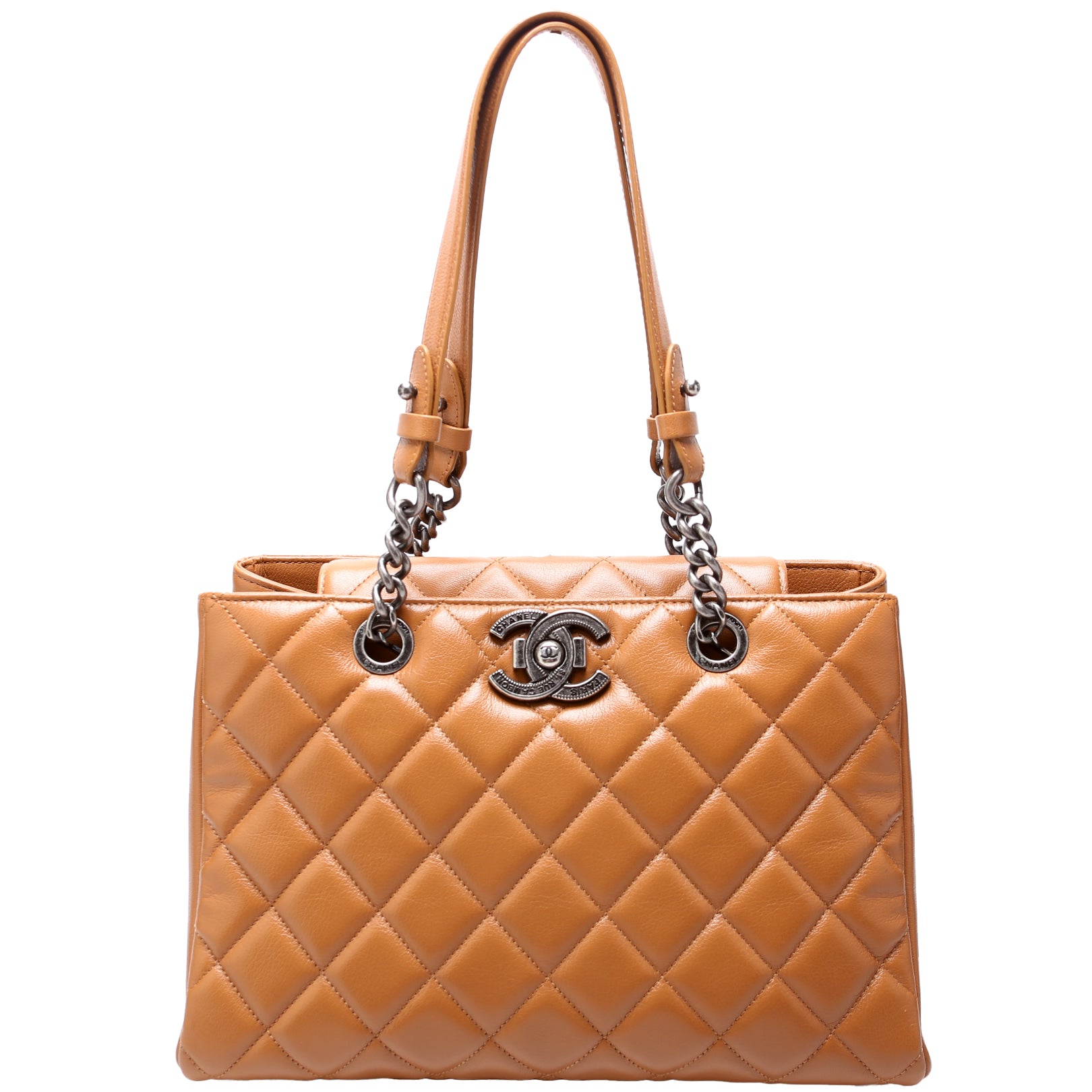 Chanel City Rock Shopping Quilted Goatskin 21M Tote Bag