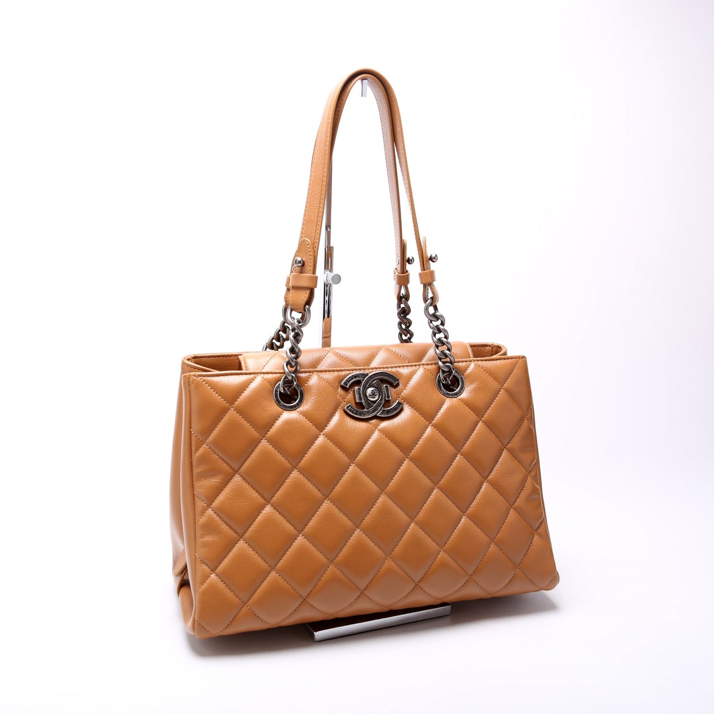 Chanel City Rock Shopping Quilted Goatskin 21M Tote Bag