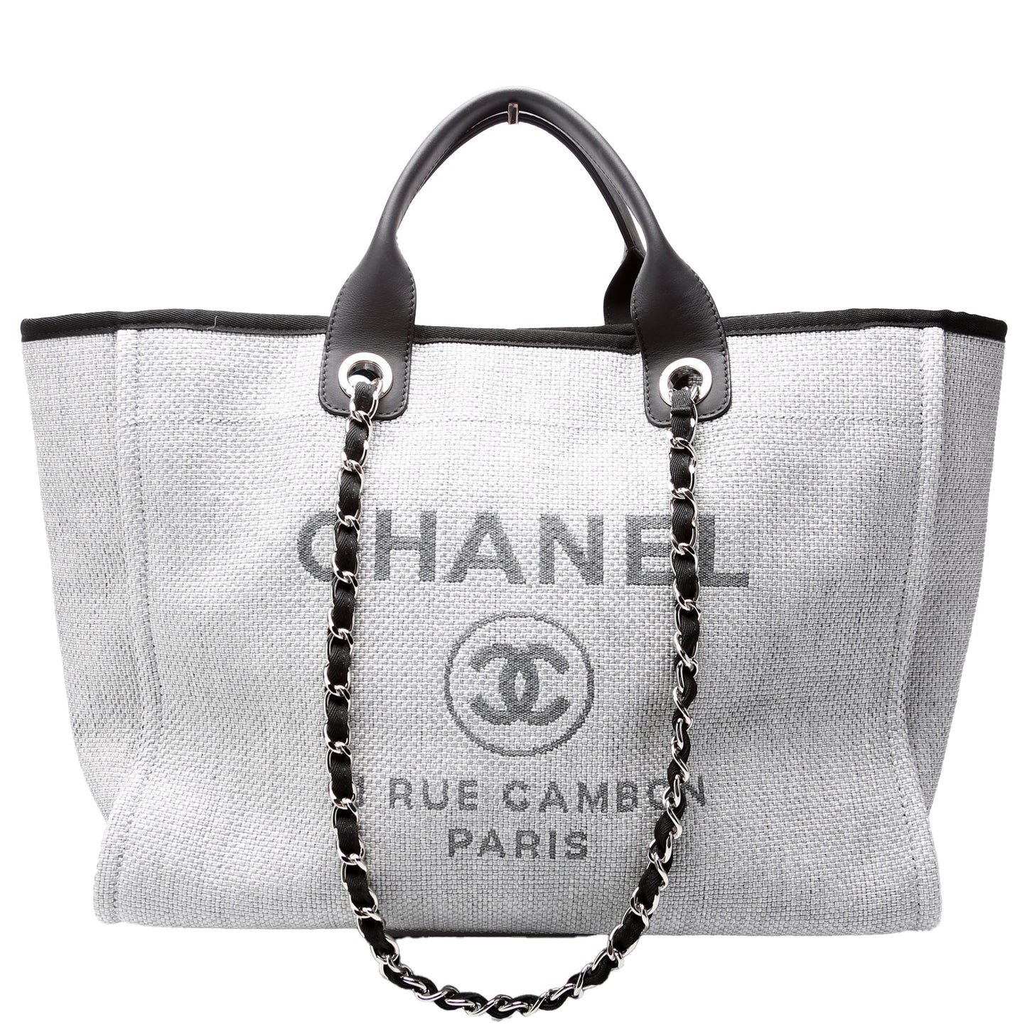Chanel Deauville Canvas Tote Bag Large 3