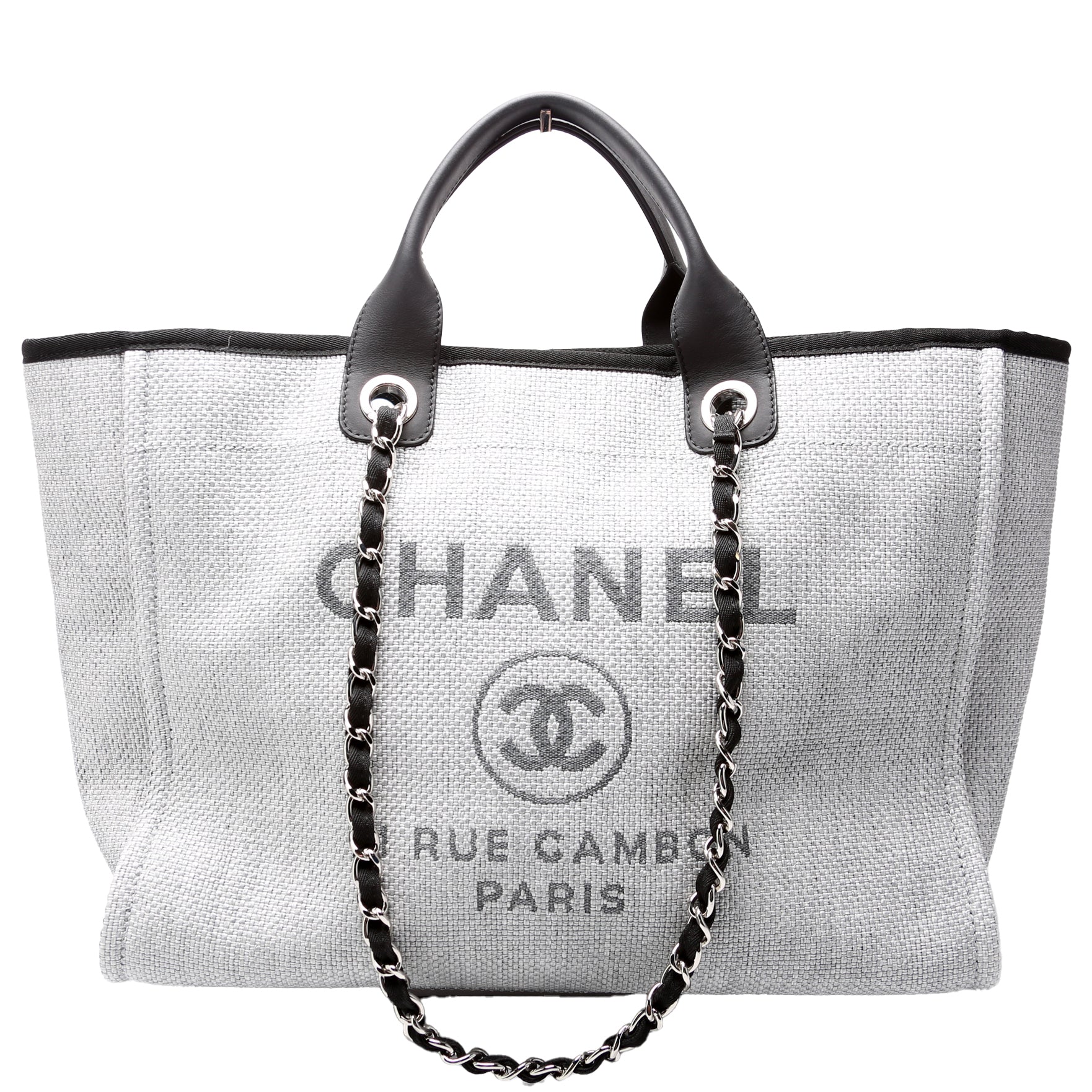 Chanel Deauville Canvas Tote Bag Large 3
