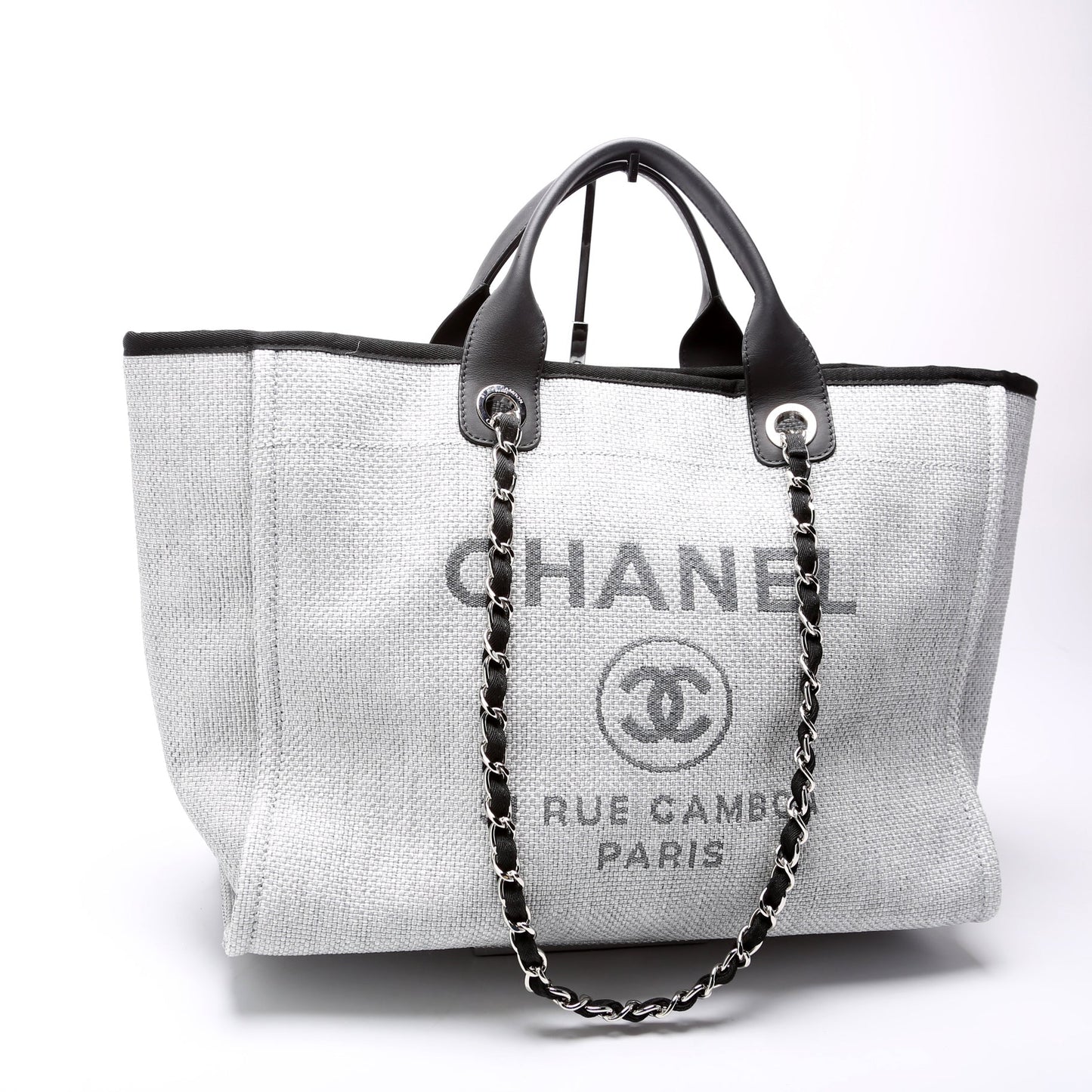 Chanel Deauville Canvas Tote Bag Large 3