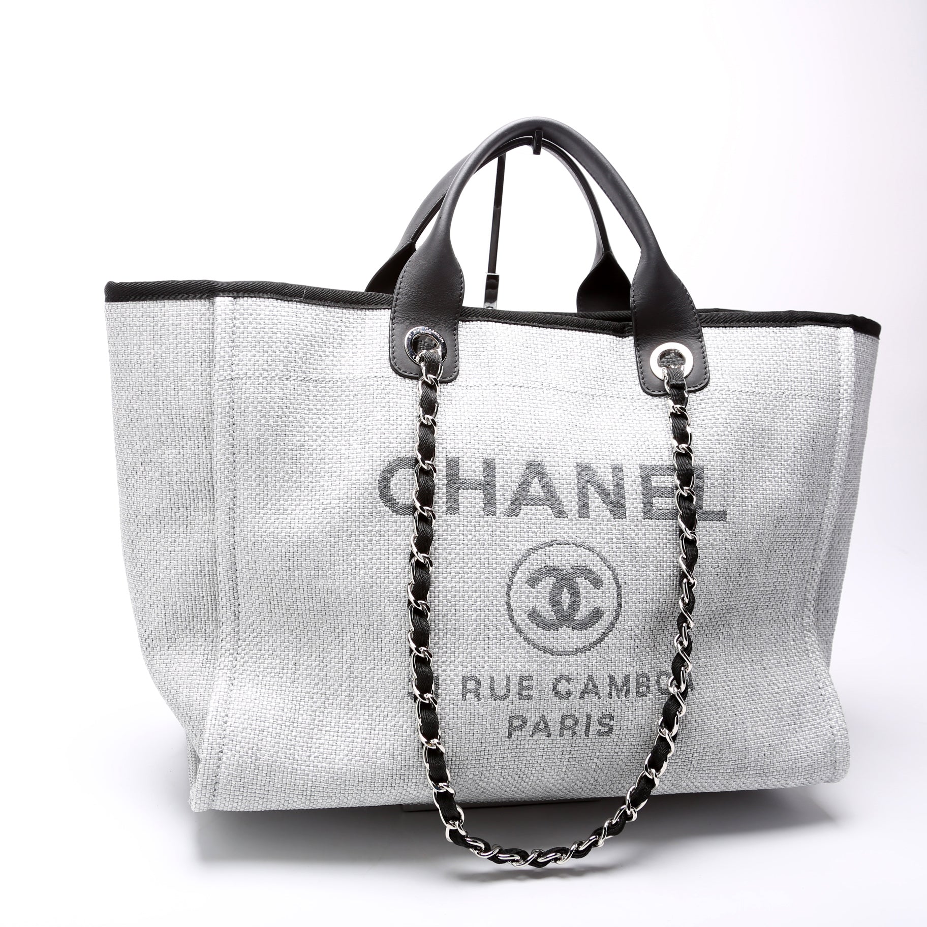 Chanel Deauville Canvas Tote Bag Large 3
