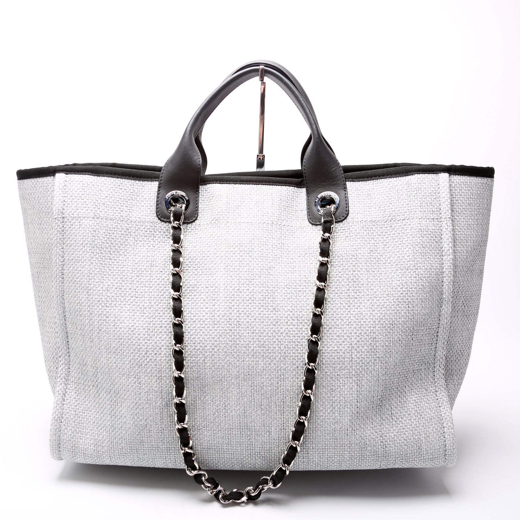 Chanel Deauville Canvas Tote Bag Large 3