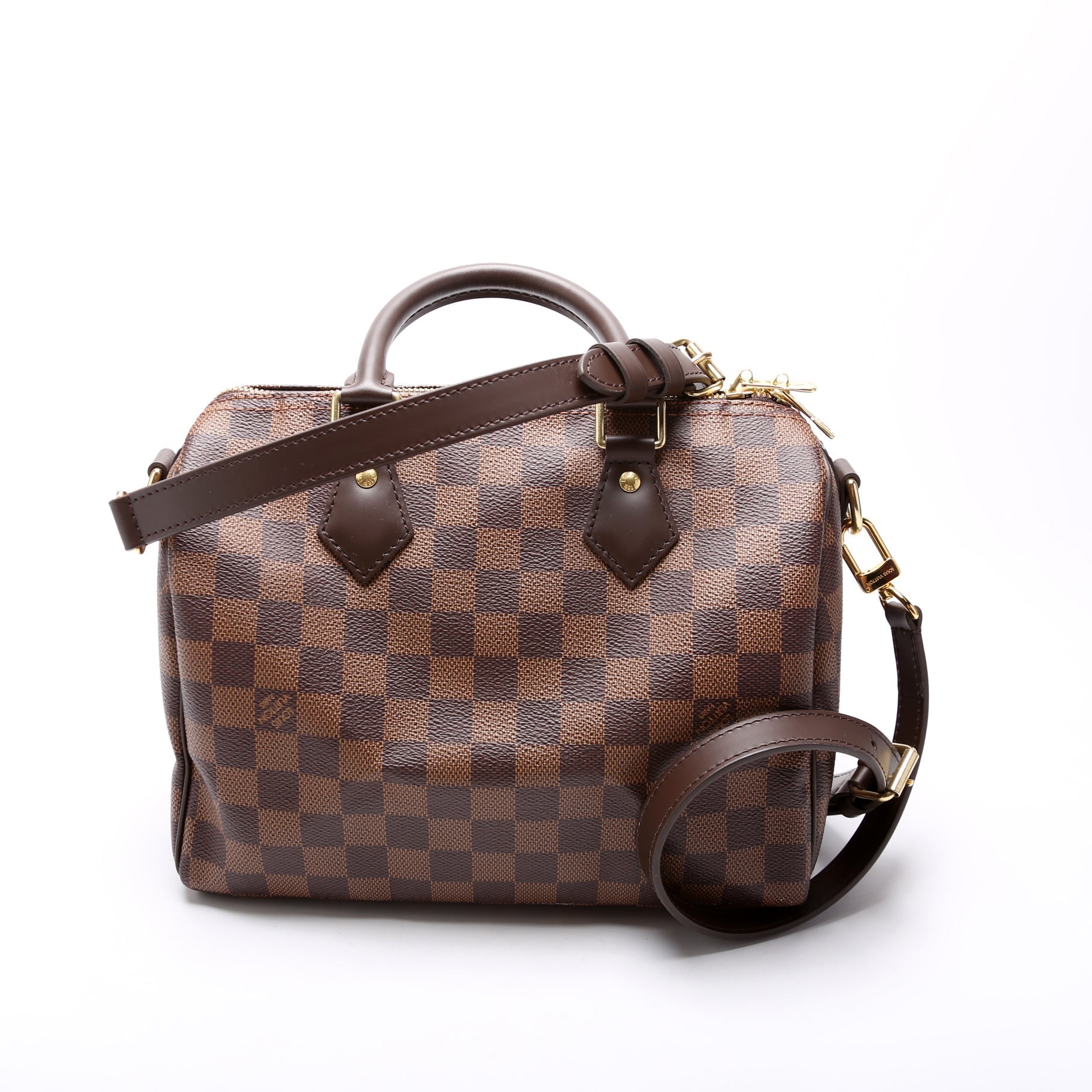 Louis Vuitton Speedy 25 Bandouliere Ebene Damier Handbag Ebene 12