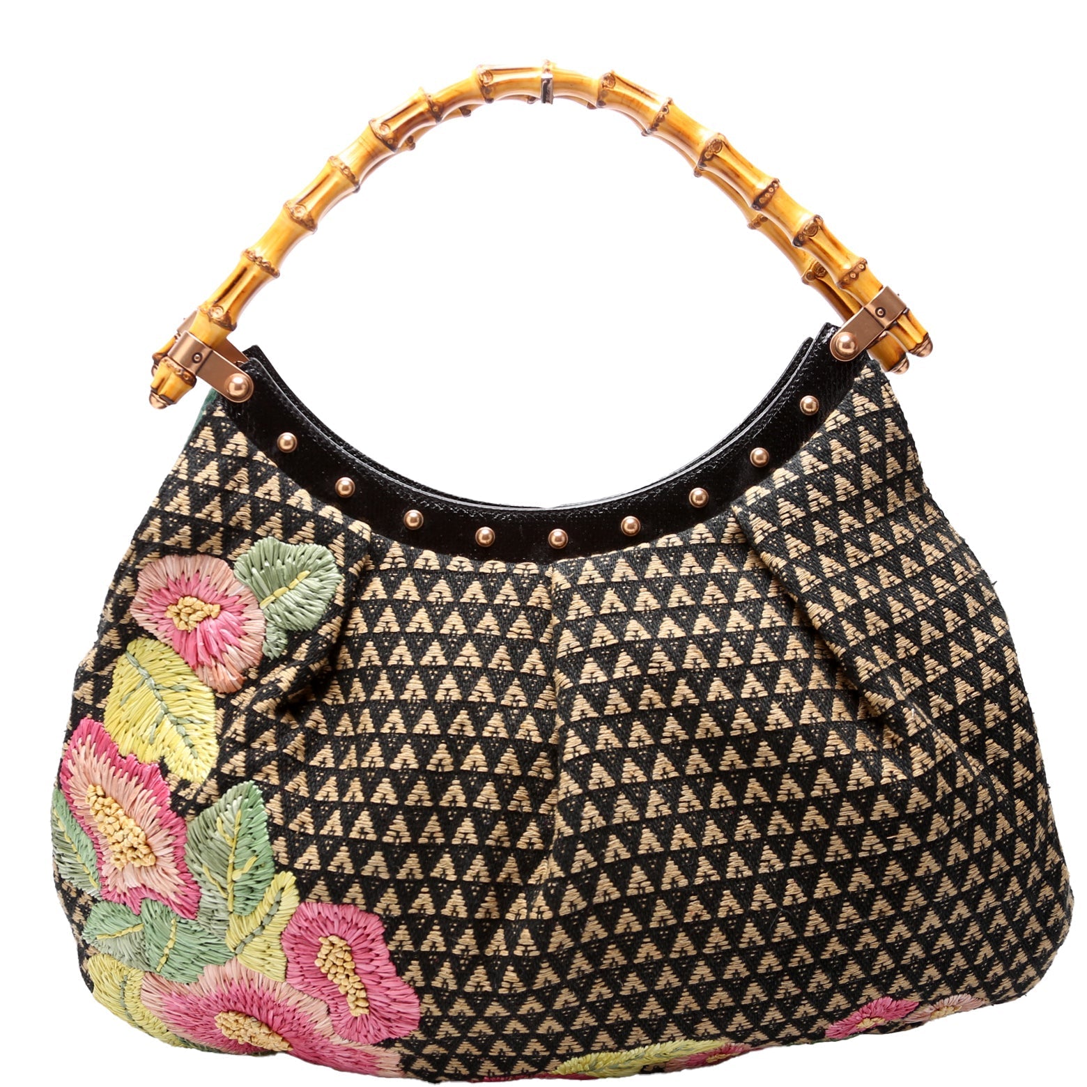 Gucci Bamboo Raffia Travel Bag