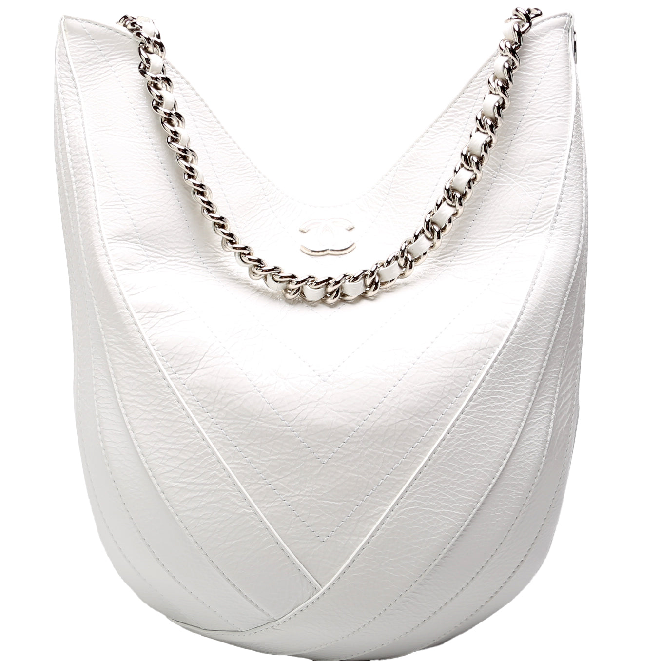 Chanel Droplet Hobo Crinkled Patent 25M Shoulder Bag