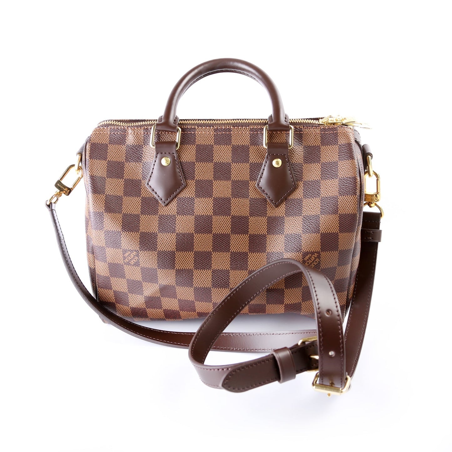 Louis Vuitton Speedy 25 Bandouliere Ebene Damier Handbag Ebene 13