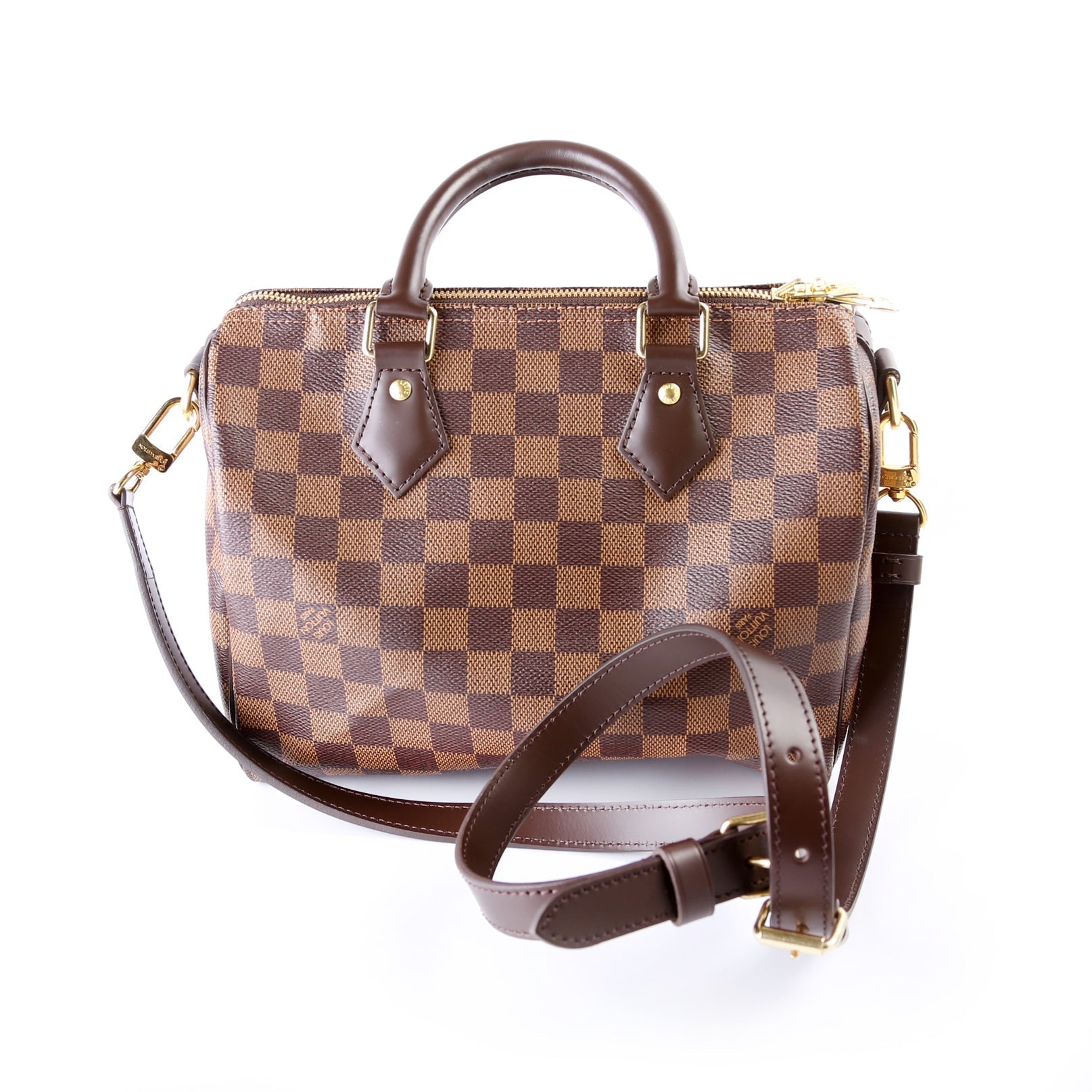 Louis Vuitton Speedy 25 Bandouliere Ebene Damier Handbag Ebene 13