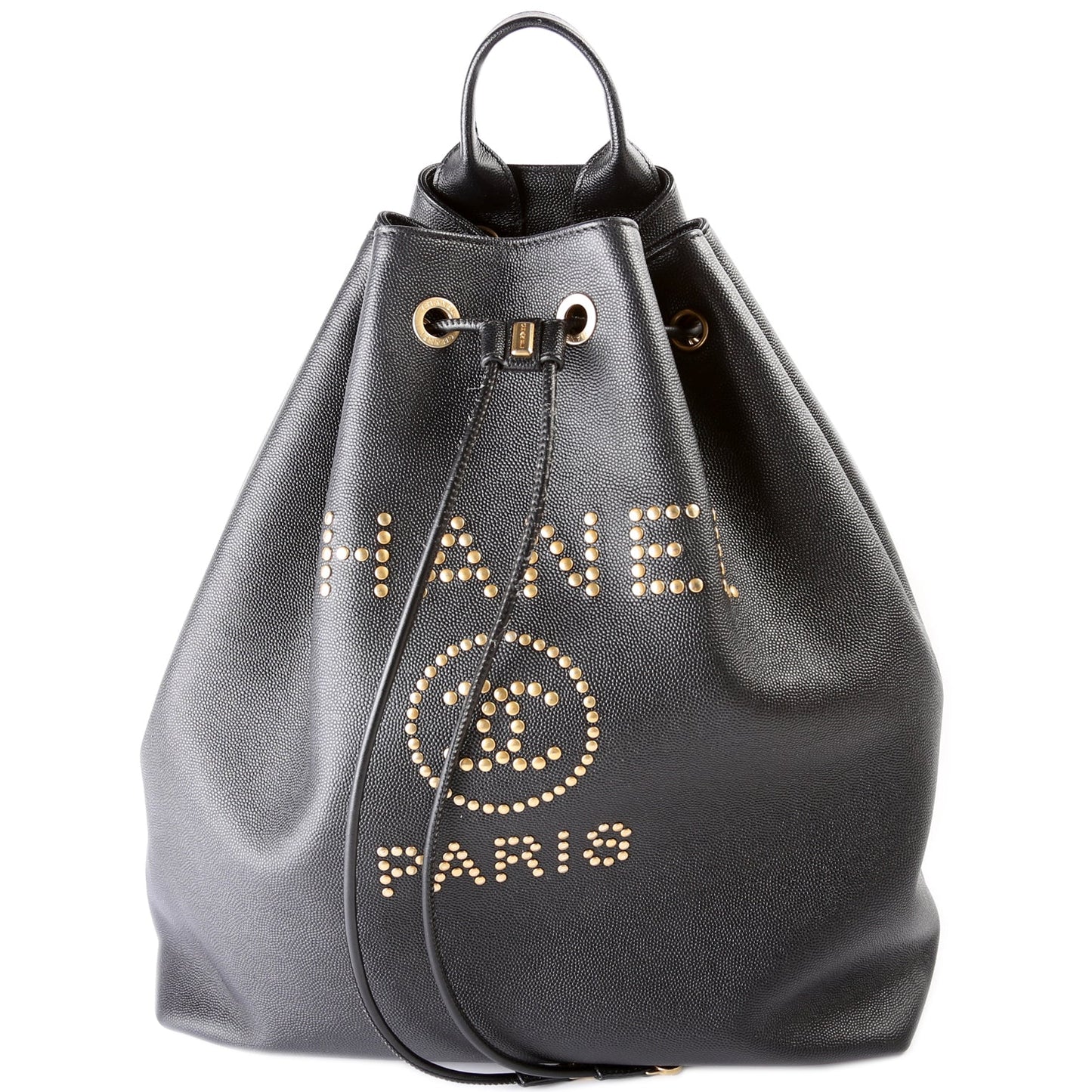 Chanel Deauville Studded Backpack Caviar 28M
