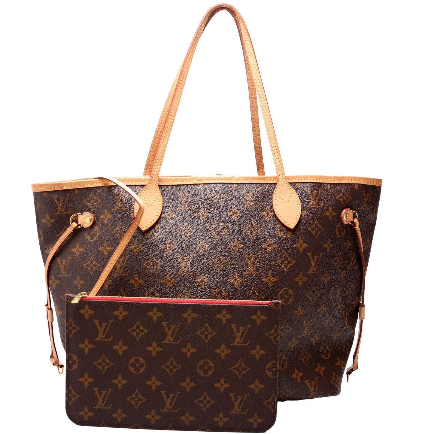 Louis Vuitton Neverfull w MM Monogram Wallet Case Monogram 37