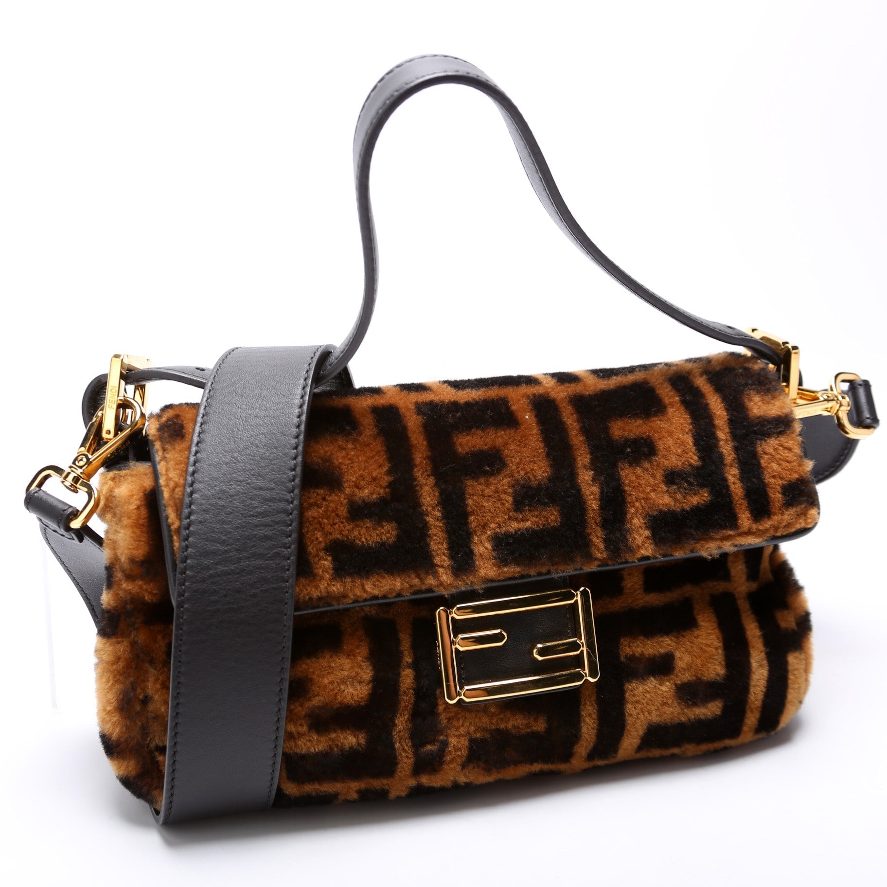 Fendi 8Br600Uette Ff Shearling Bag Travel Bag Ff Shearling 1